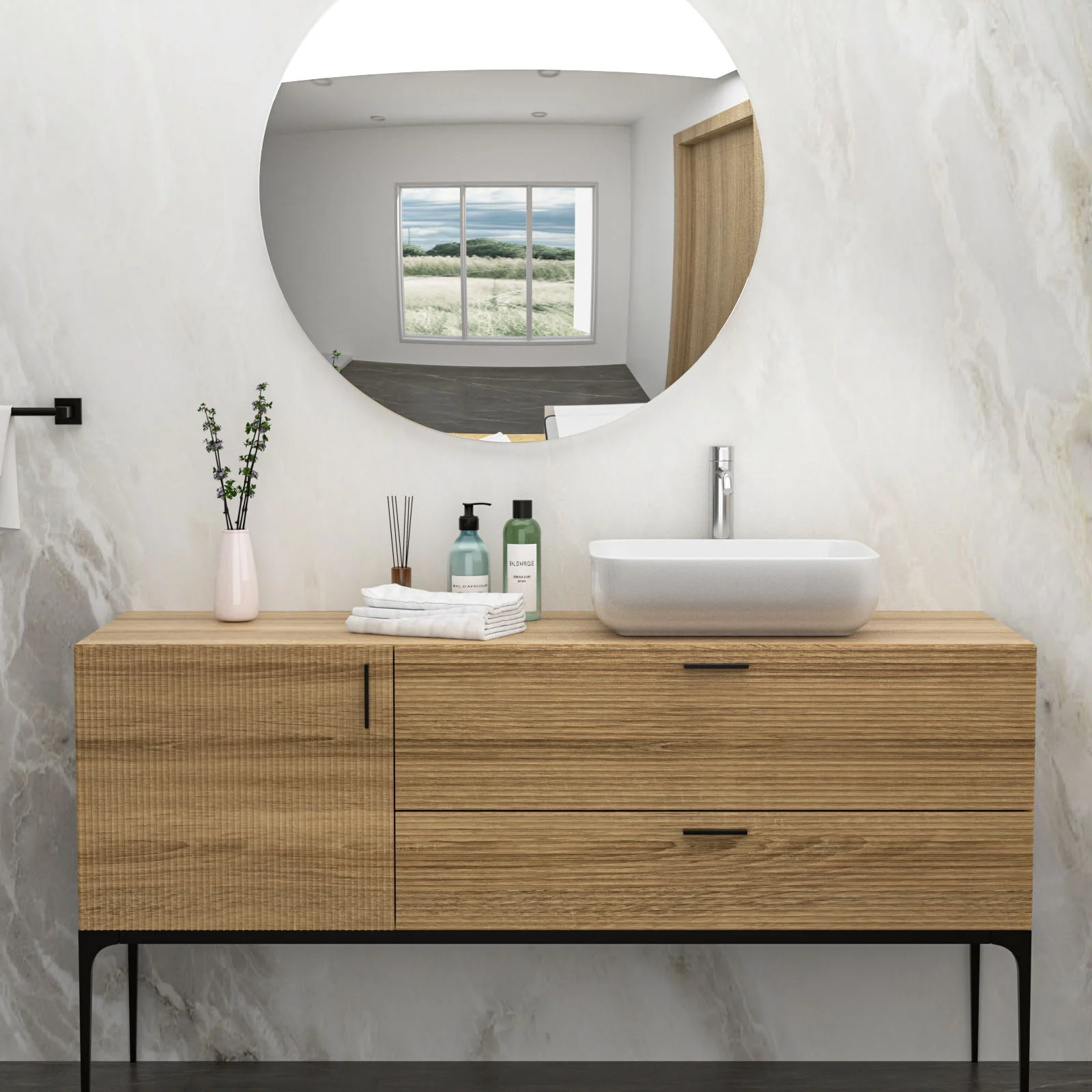 Rectangular Vessel Bathroom Sink - White by Couch - Image 3