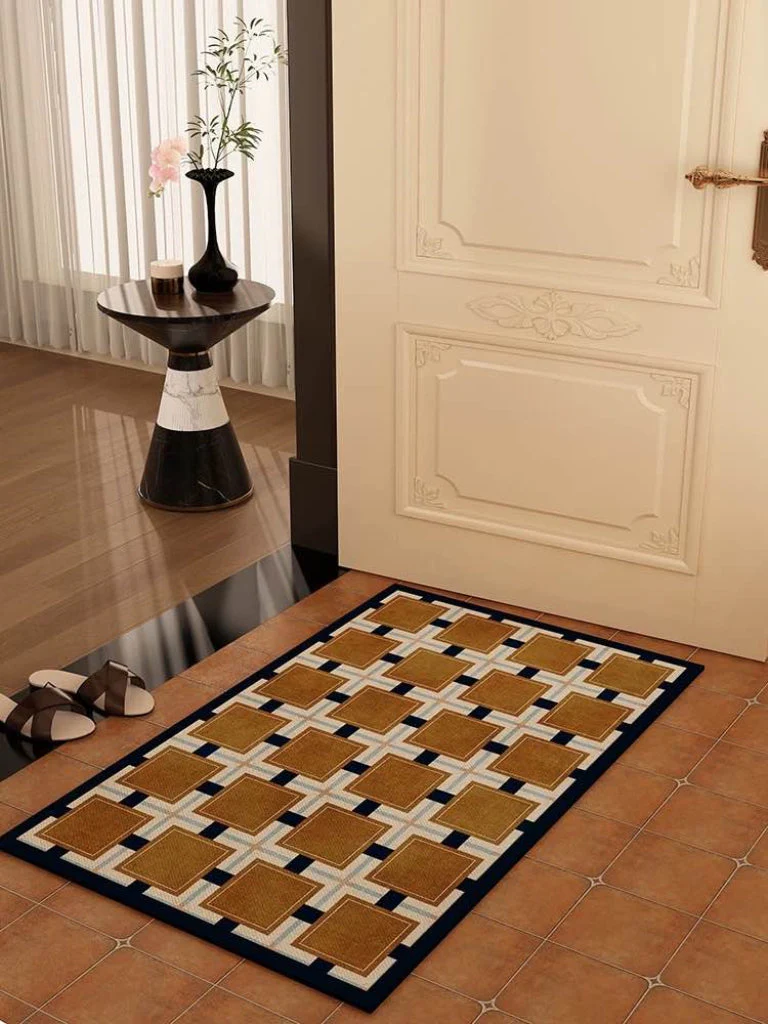 Retro Geometry Diatomite Bath Mat, Absorbent, Quick Drying & Anti-slip - Image 2