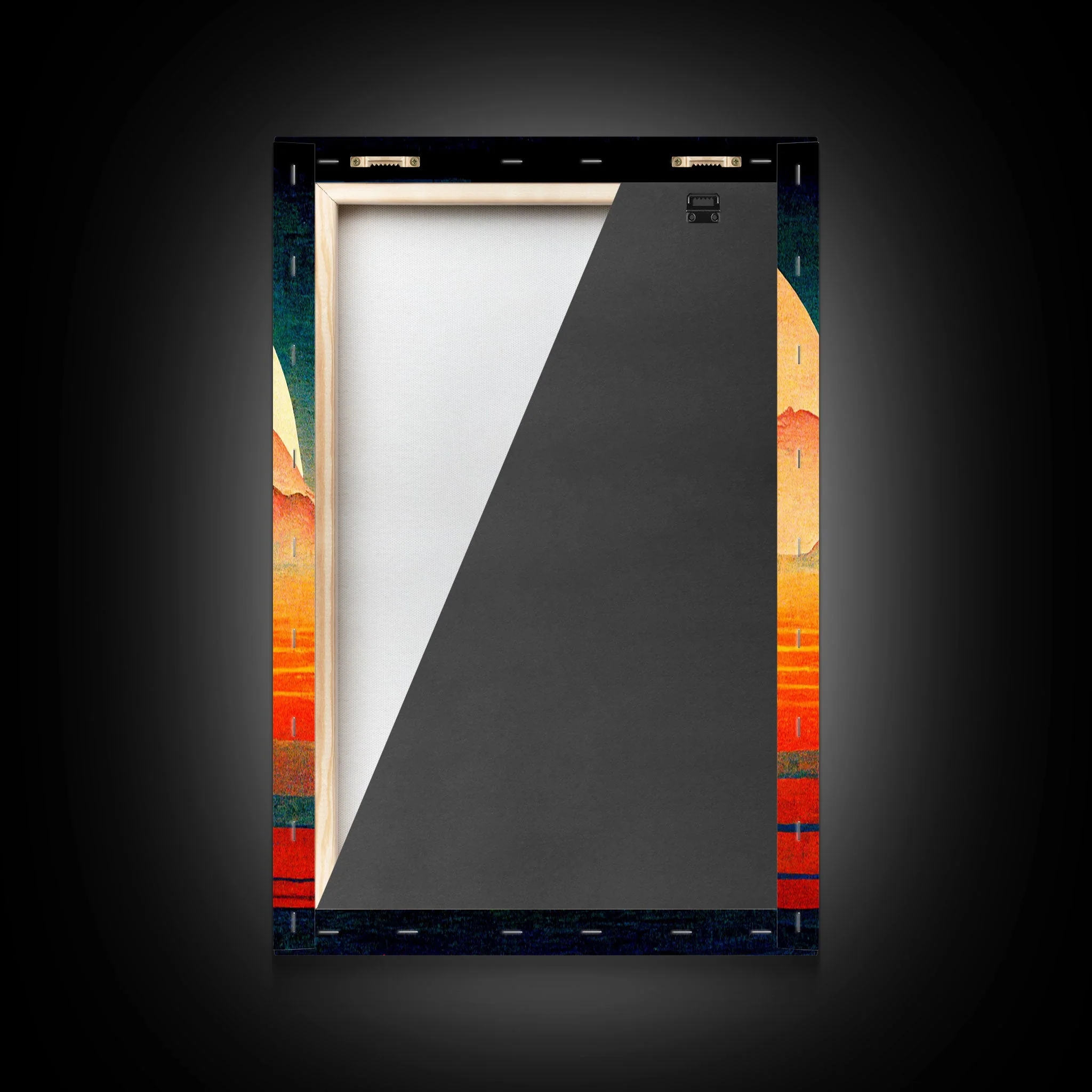 Retro Japanese Style Sunset Art, 3 Piece Wall Art, Canvas Print - Image 9