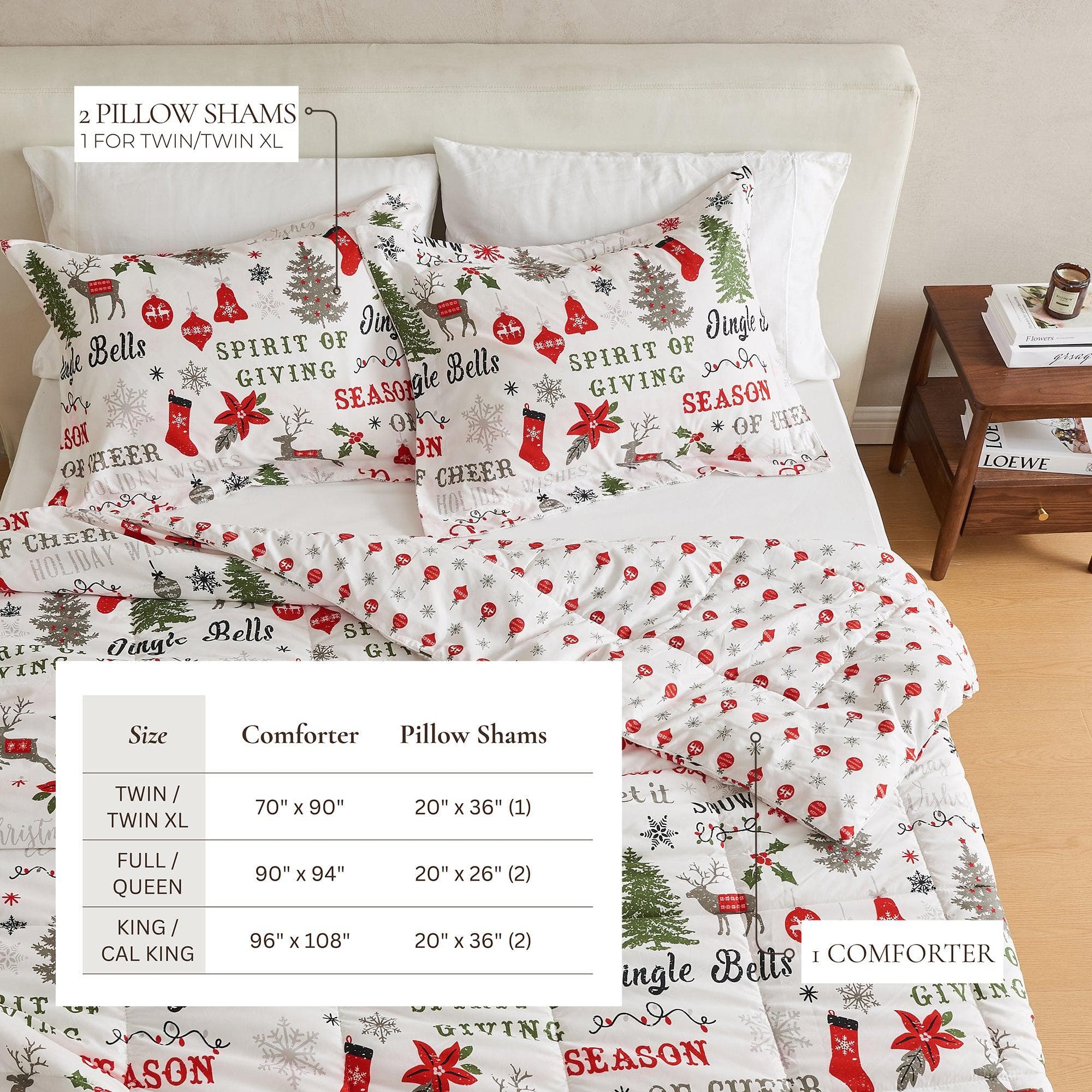 Reversible Christmas Comforter and Sham Set - Holiday / Lodge Odette Collection - Image 11