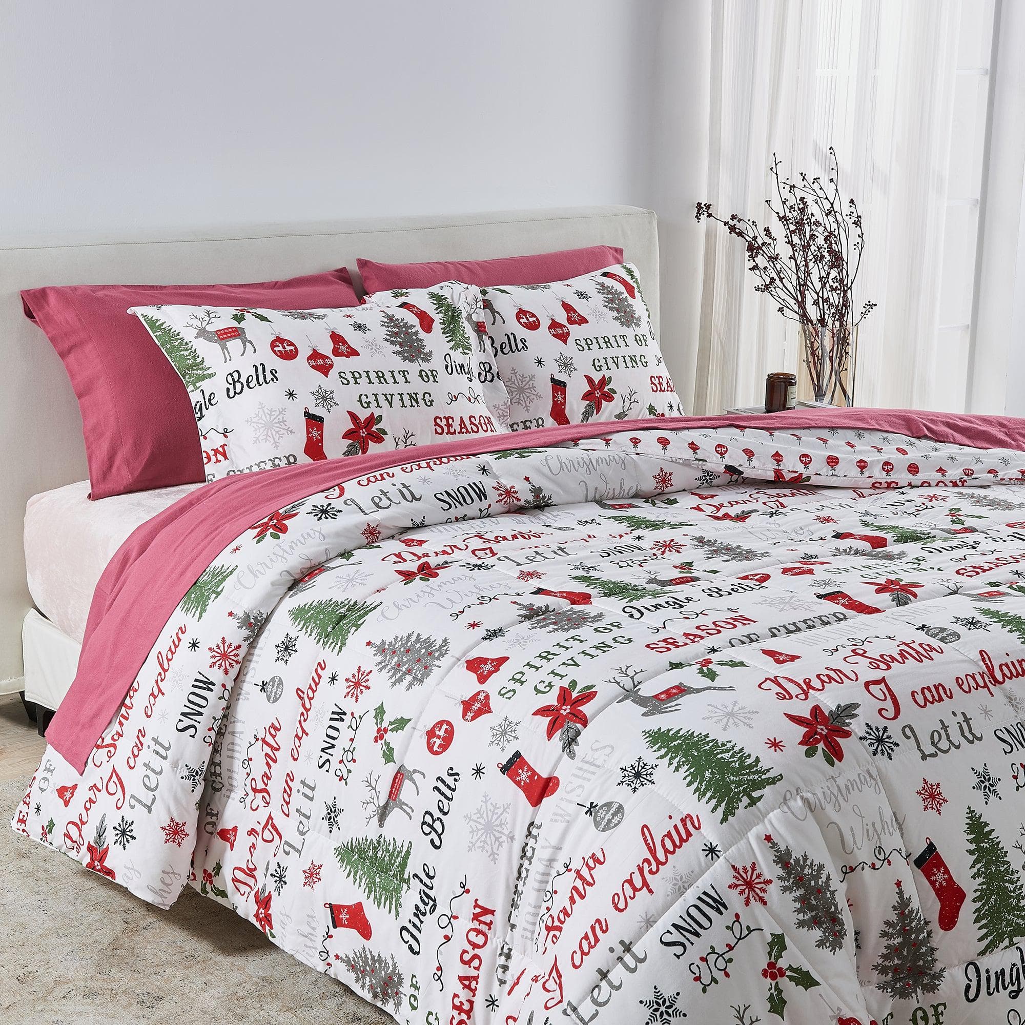 Reversible Christmas Comforter and Sham Set - Holiday / Lodge Odette Collection - Image 12