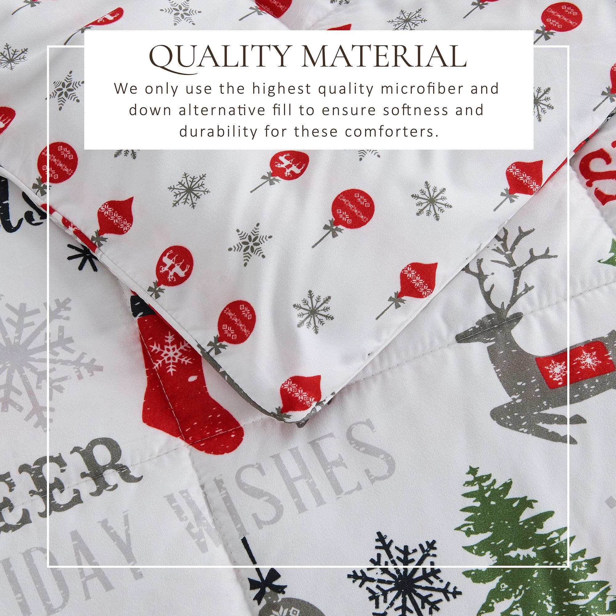 Reversible Christmas Comforter and Sham Set - Holiday / Lodge Odette Collection - Image 8