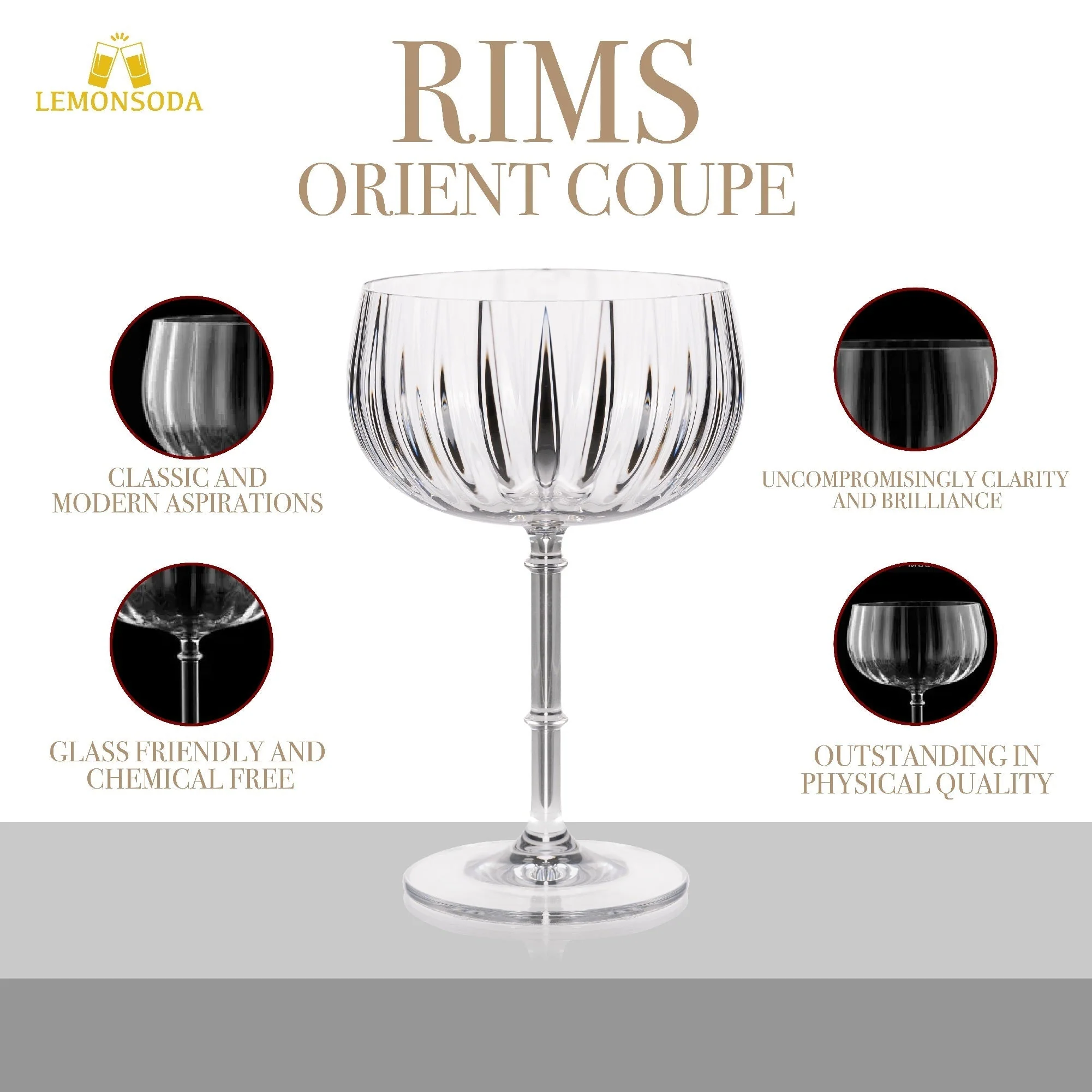 Rims Orient-Coupe Wine Glasses - (355 mL / 12 fl. oz.) - Image 7