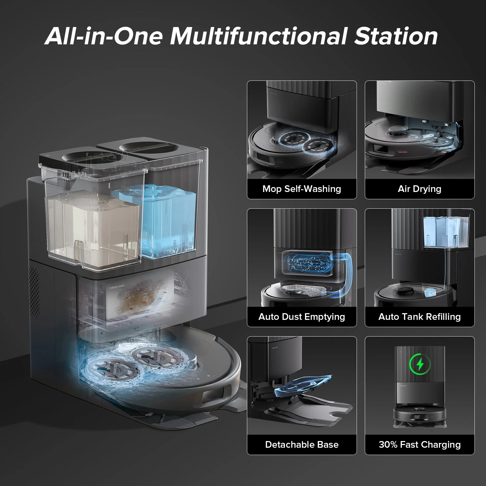 Roborock QV 35A Robot Vacuum with Multifunctional Dock - Image 3