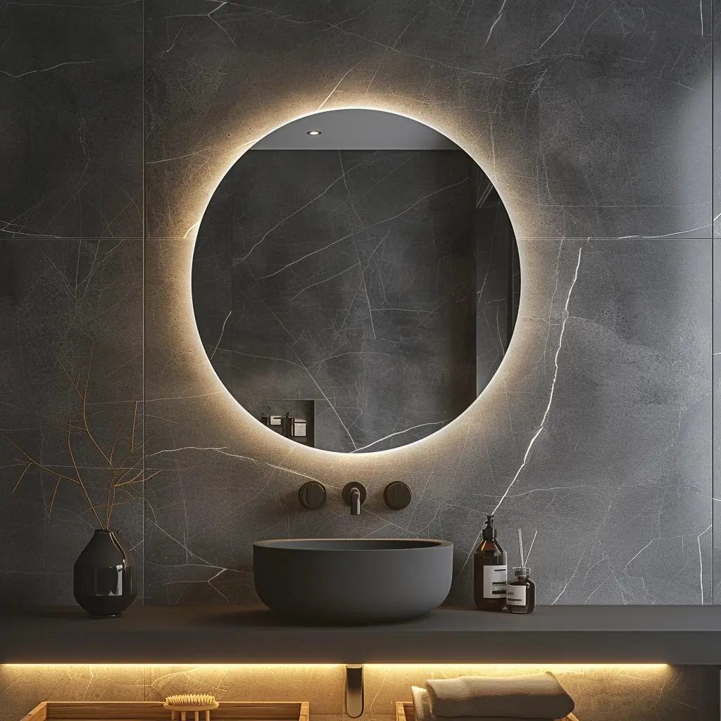 Round Backlit LED Vanity Mirrors With Dimmable Lights - Image 14
