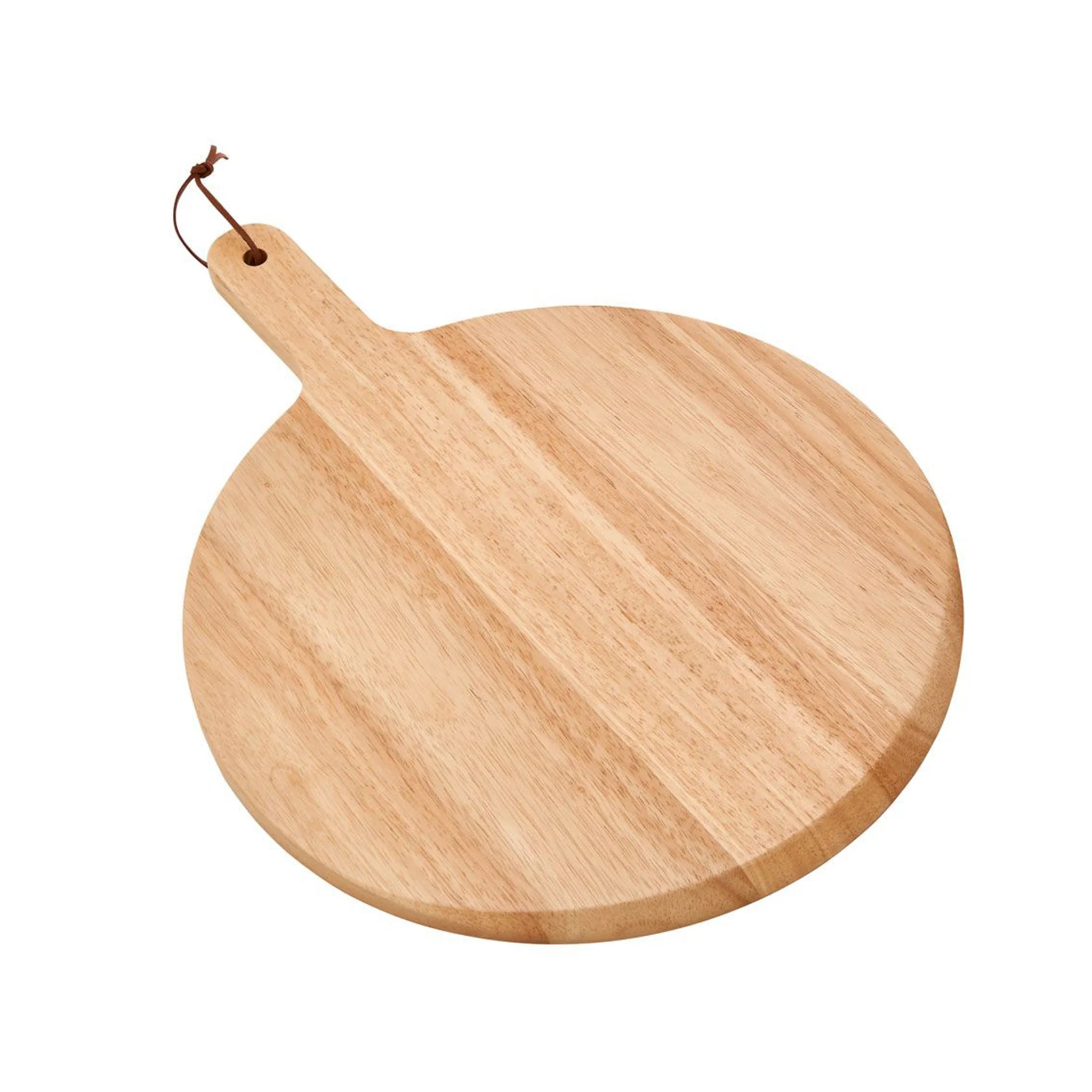 Rubberwood Pizza Board with Handle - Image 2