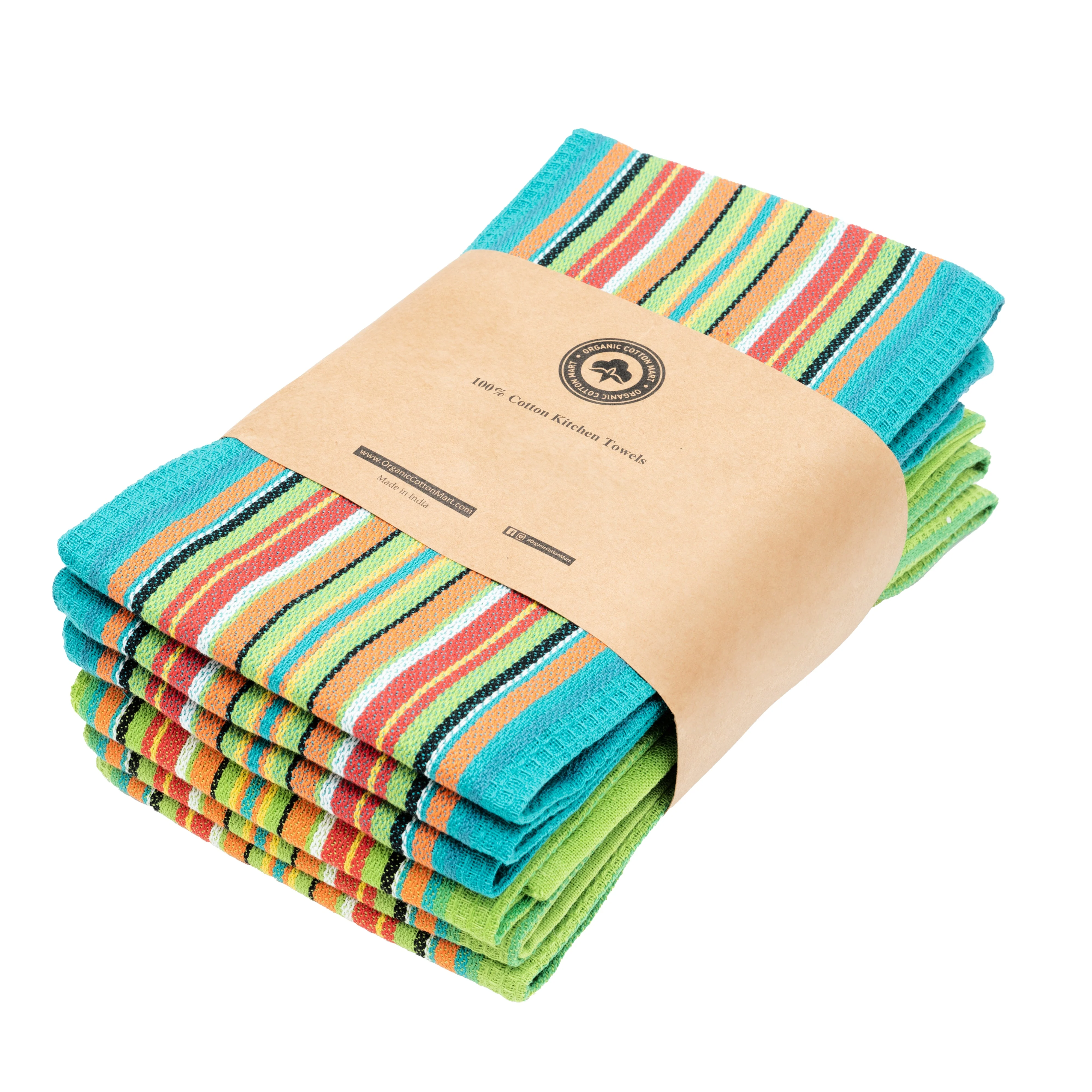 Salsa Stripe Kitchen Towels - Image 3