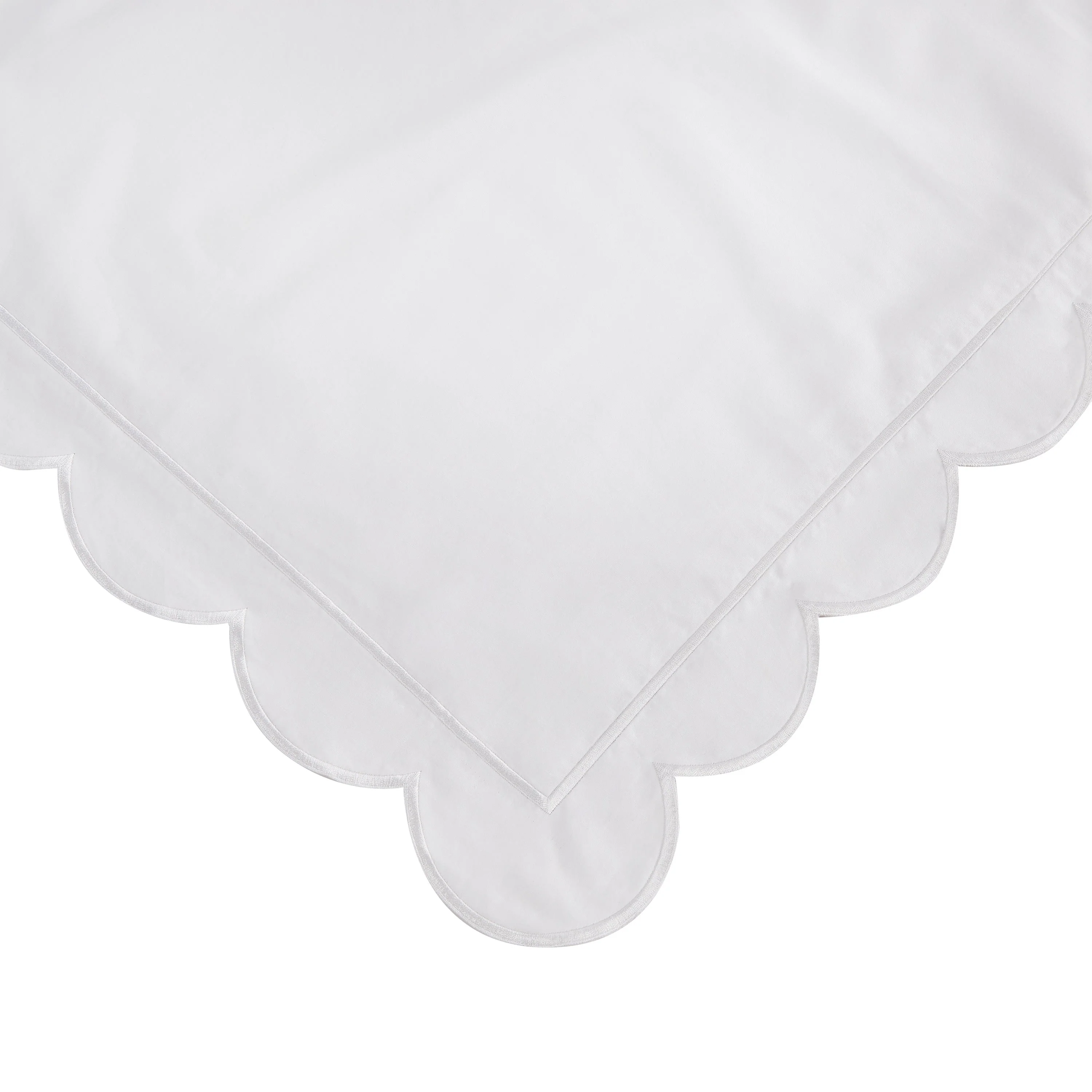Scallop Frame Embroidered Cotton Percale Duvet Set - Image 11