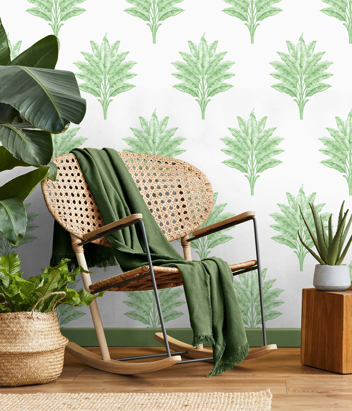 Sea Breeze Palm Peel and Stick Removable Wallpaper - Image 23