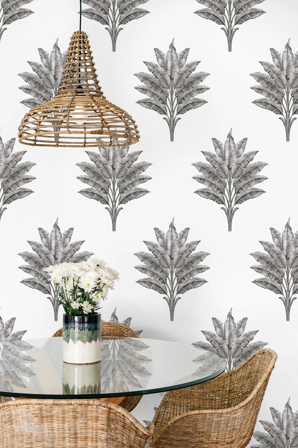 Sea Breeze Palm Peel and Stick Removable Wallpaper - Image 6