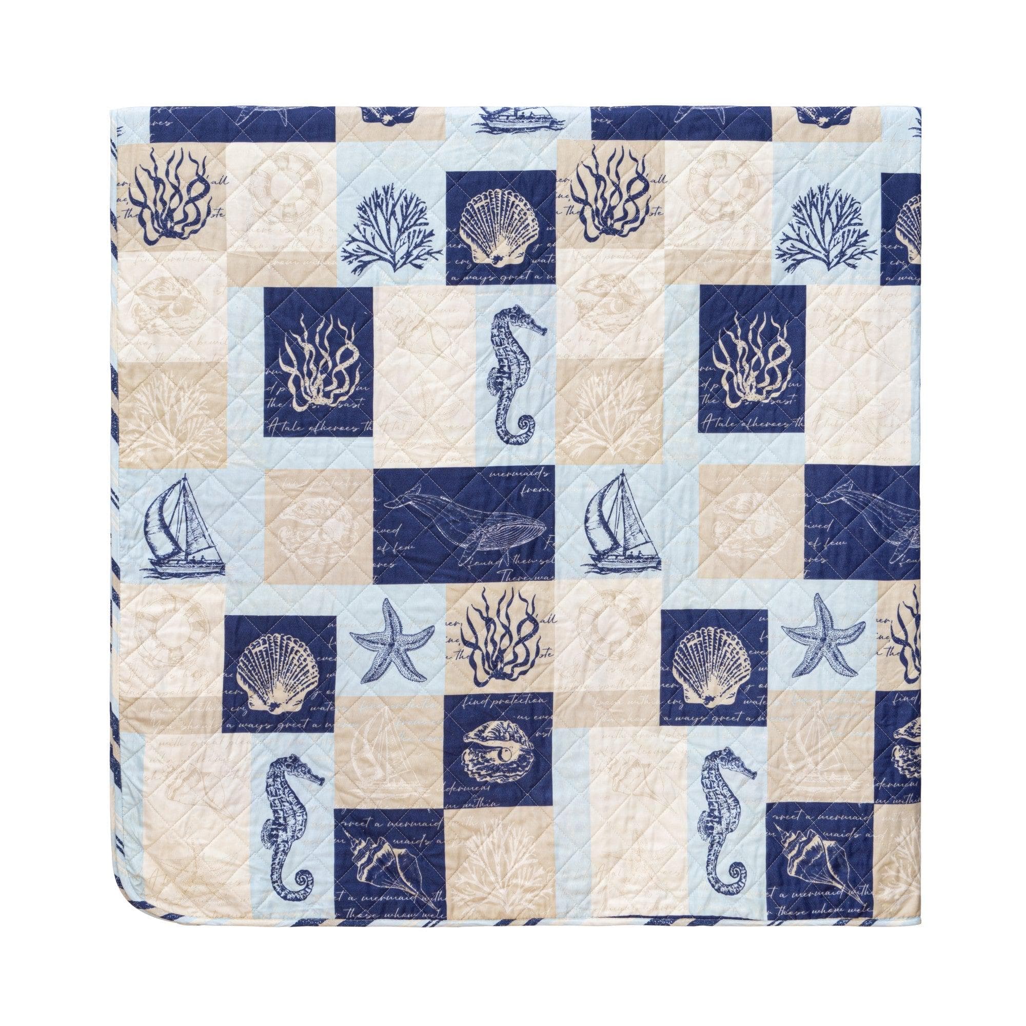 Seaside Patchwork Coastal Quilt Set - Caspian Collection - Image 3