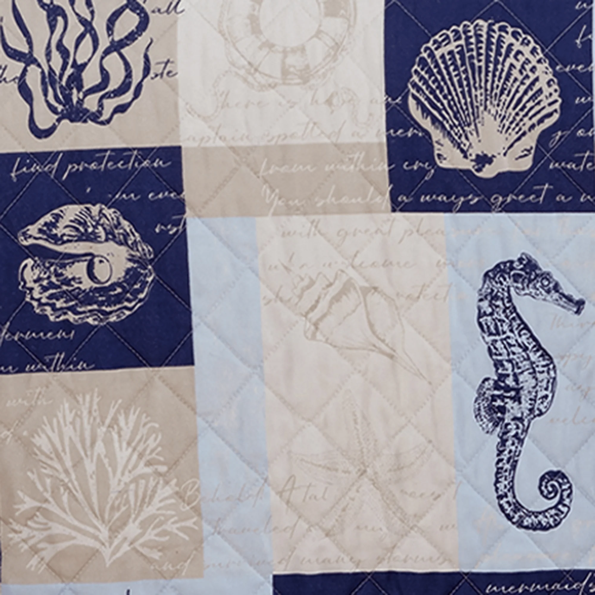 Seaside Patchwork Coastal Quilt Set - Caspian Collection - Image 5