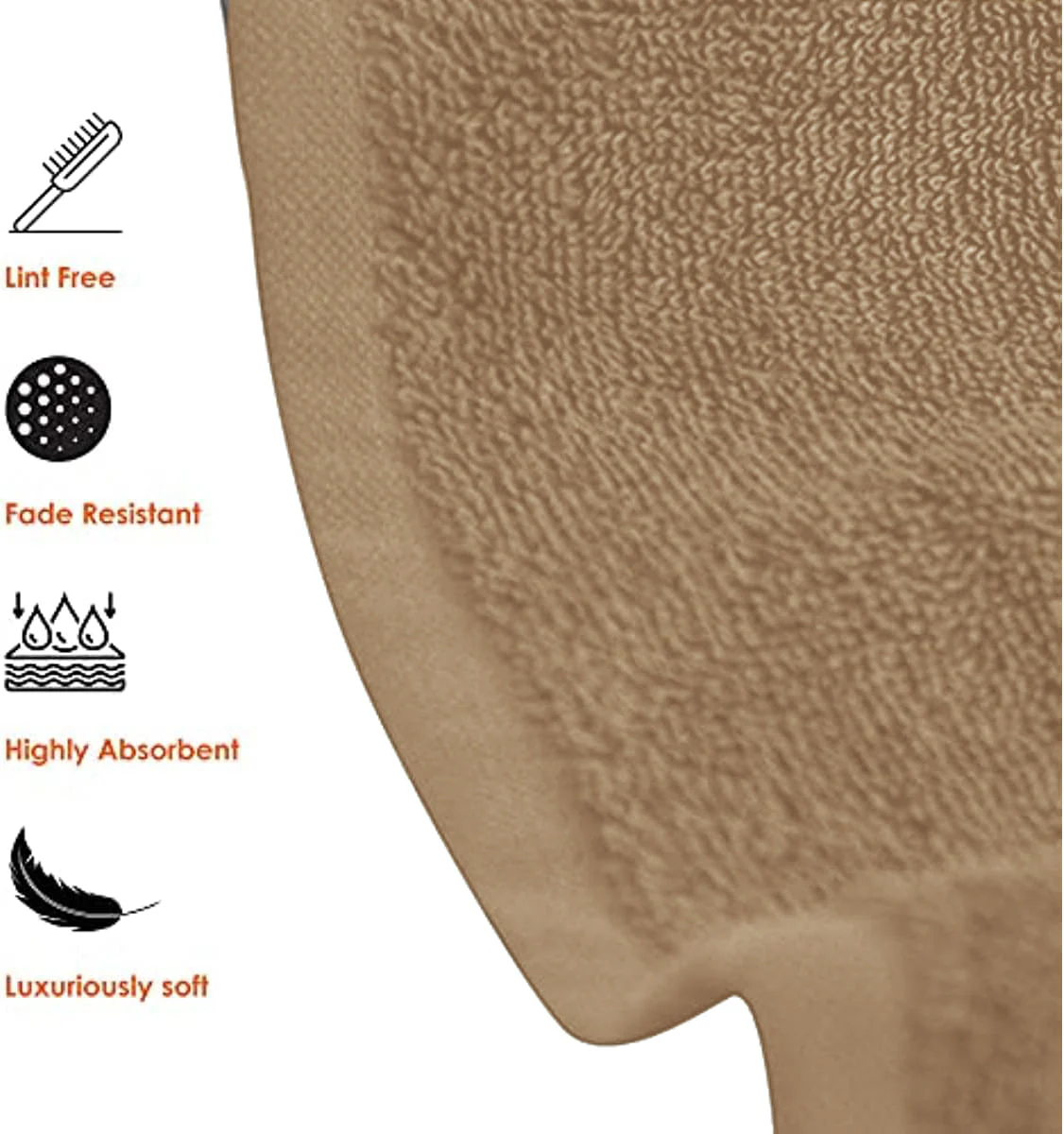Set of 6 Hotel & Spa 100% Cotton Bath Towels 27x52 inch - Image 14
