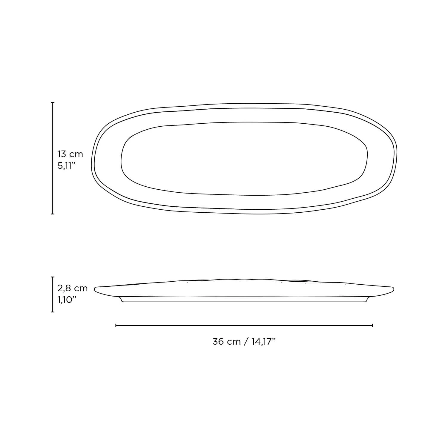 Shallow Organic Oval Platter Large Set of 4 - Image 113