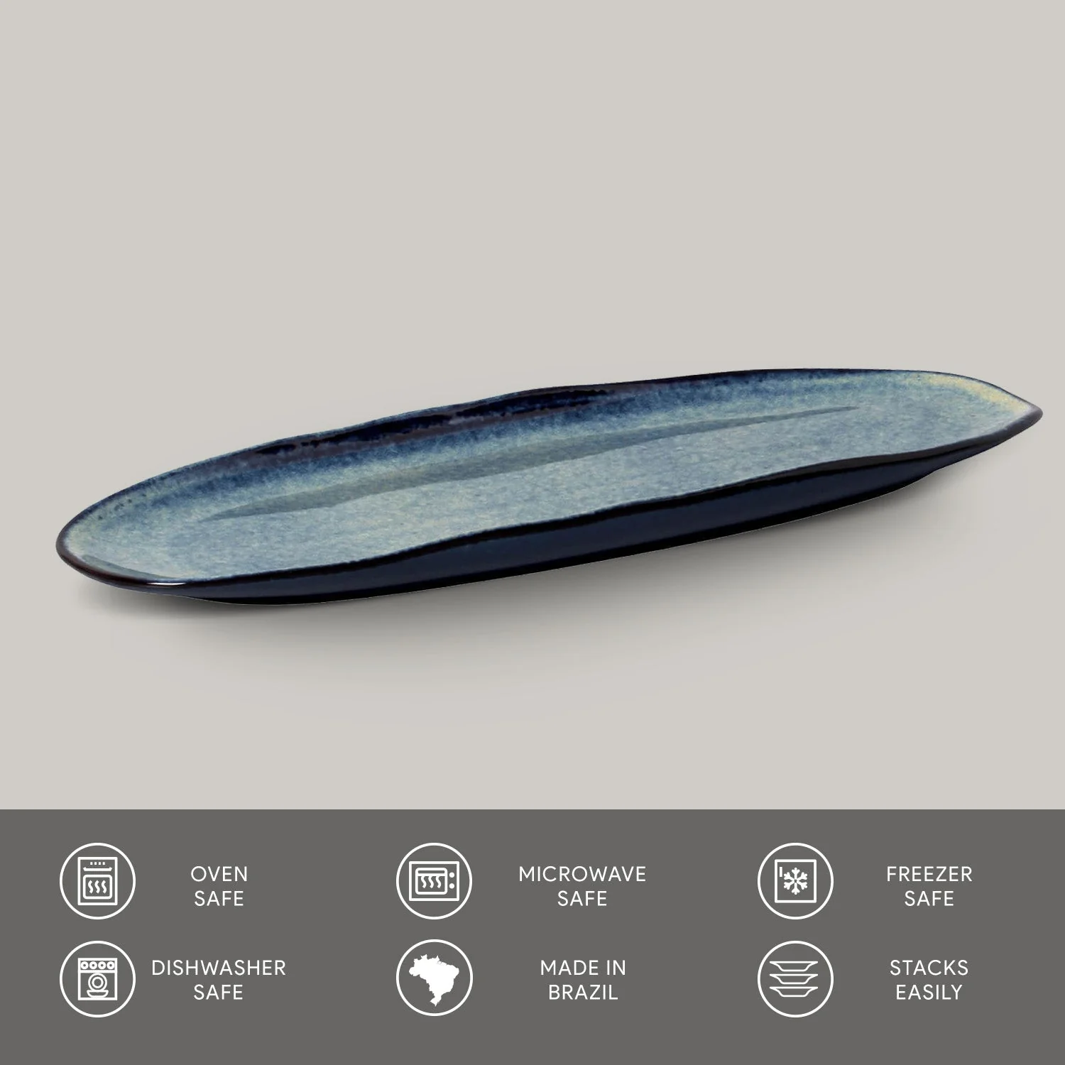 Shallow Organic Oval Platter Large Set of 4 - Image 67
