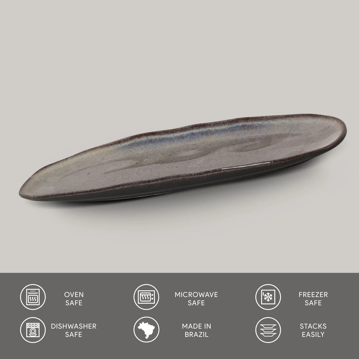 Shallow Organic Oval Platter Large Set of 4 - Image 81
