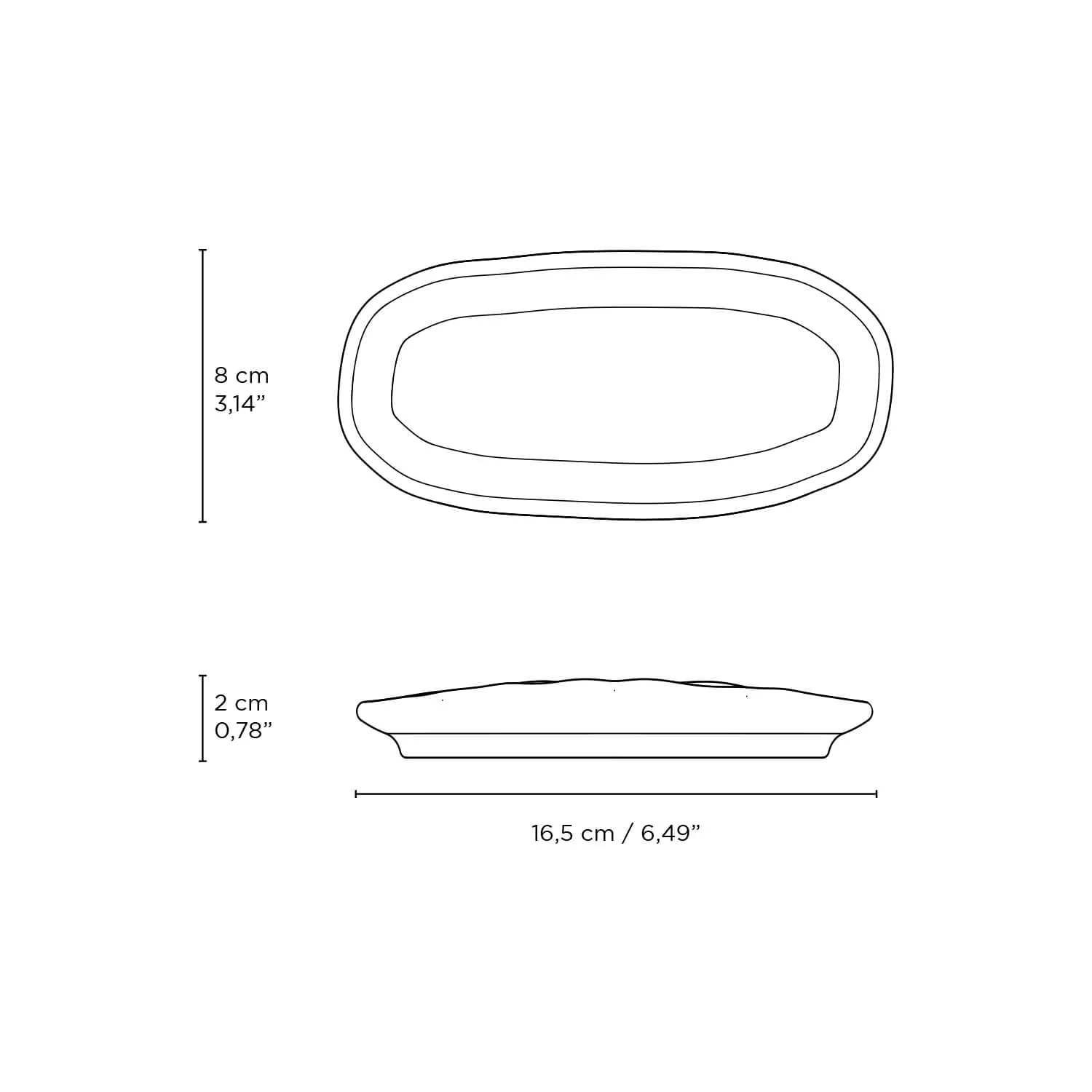 Shallow Organic Oval Platter Mini Set of 4 - Image 47