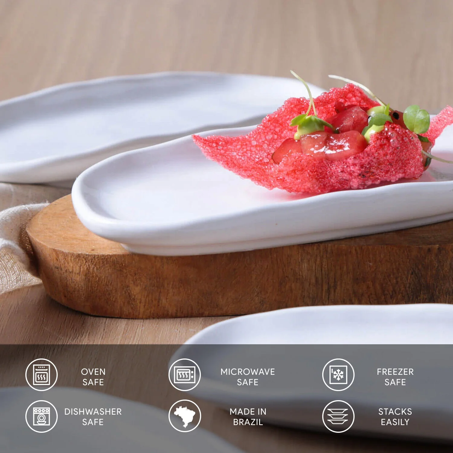 Shallow Organic Oval Platter Mini Set of 4 - Image 85