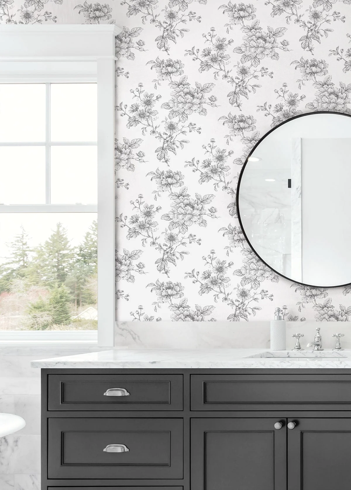 Sketched Floral Peel and Stick Removable Wallpaper - Image 20