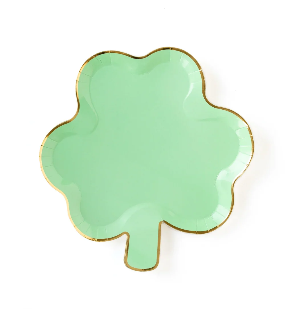 St. Patrick's Day Green Shamrock Party Plates