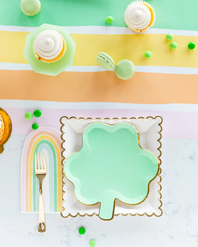 St. Patrick's Day Green Shamrock Party Plates - Image 2
