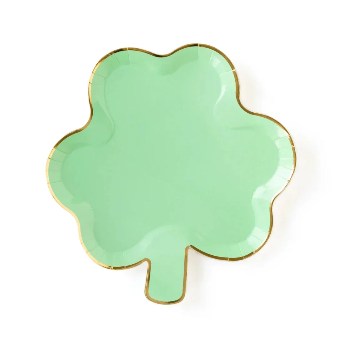 St. Patrick's Day Green Shamrock Party Plates - Image 3
