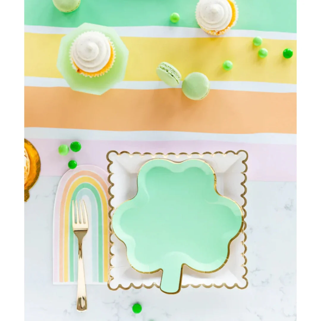 St. Patrick's Day Green Shamrock Party Plates - Image 5