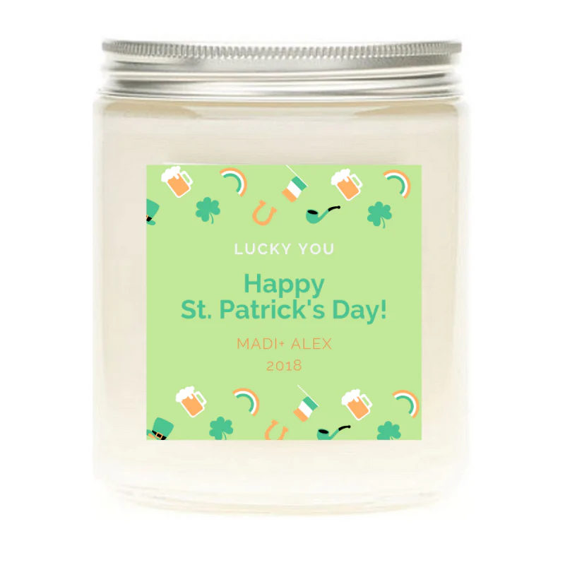 St. Patrick's Day Personalized Candles - Image 4