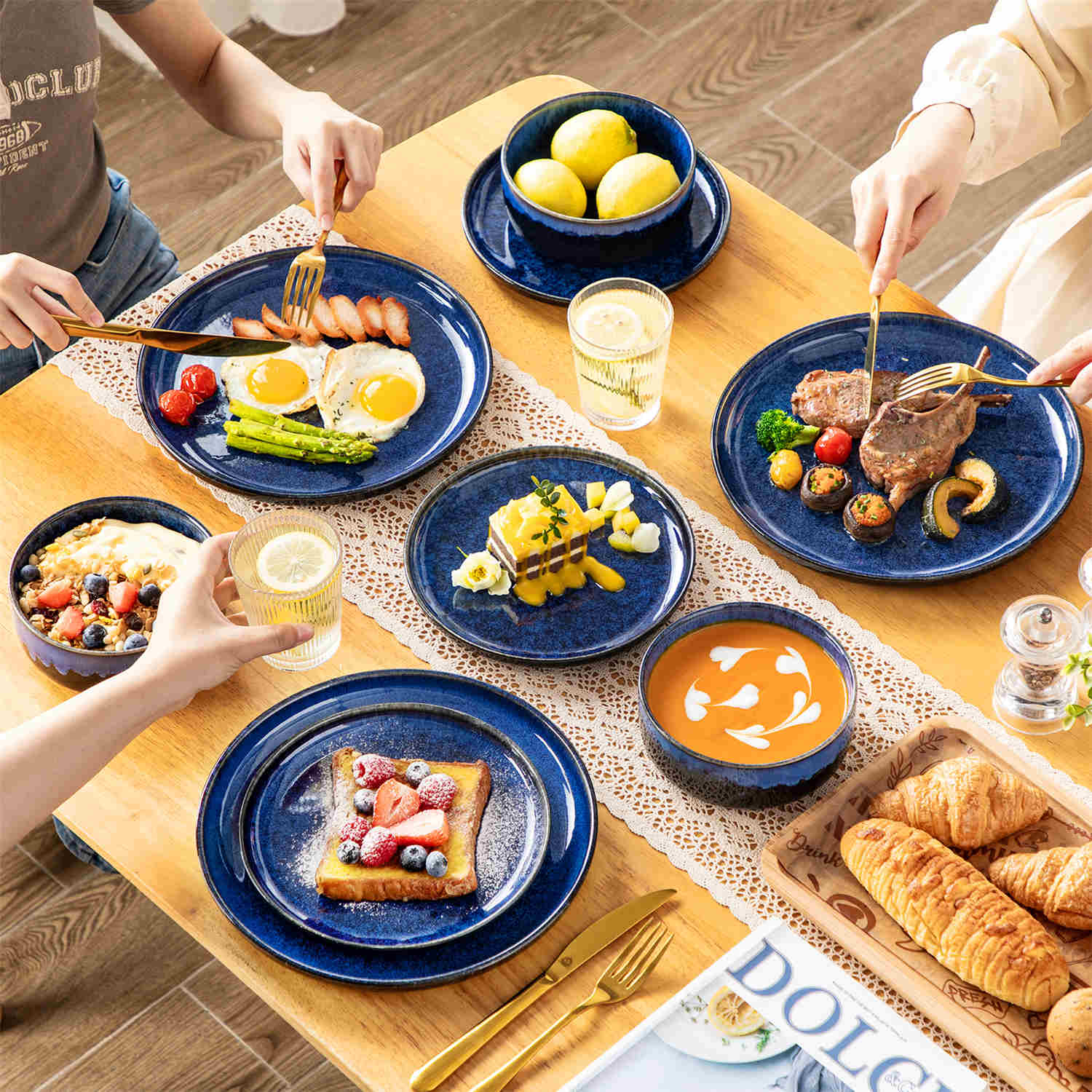 Starry Lipped-Edge 18 Piece Dinnerware Set - Image 6