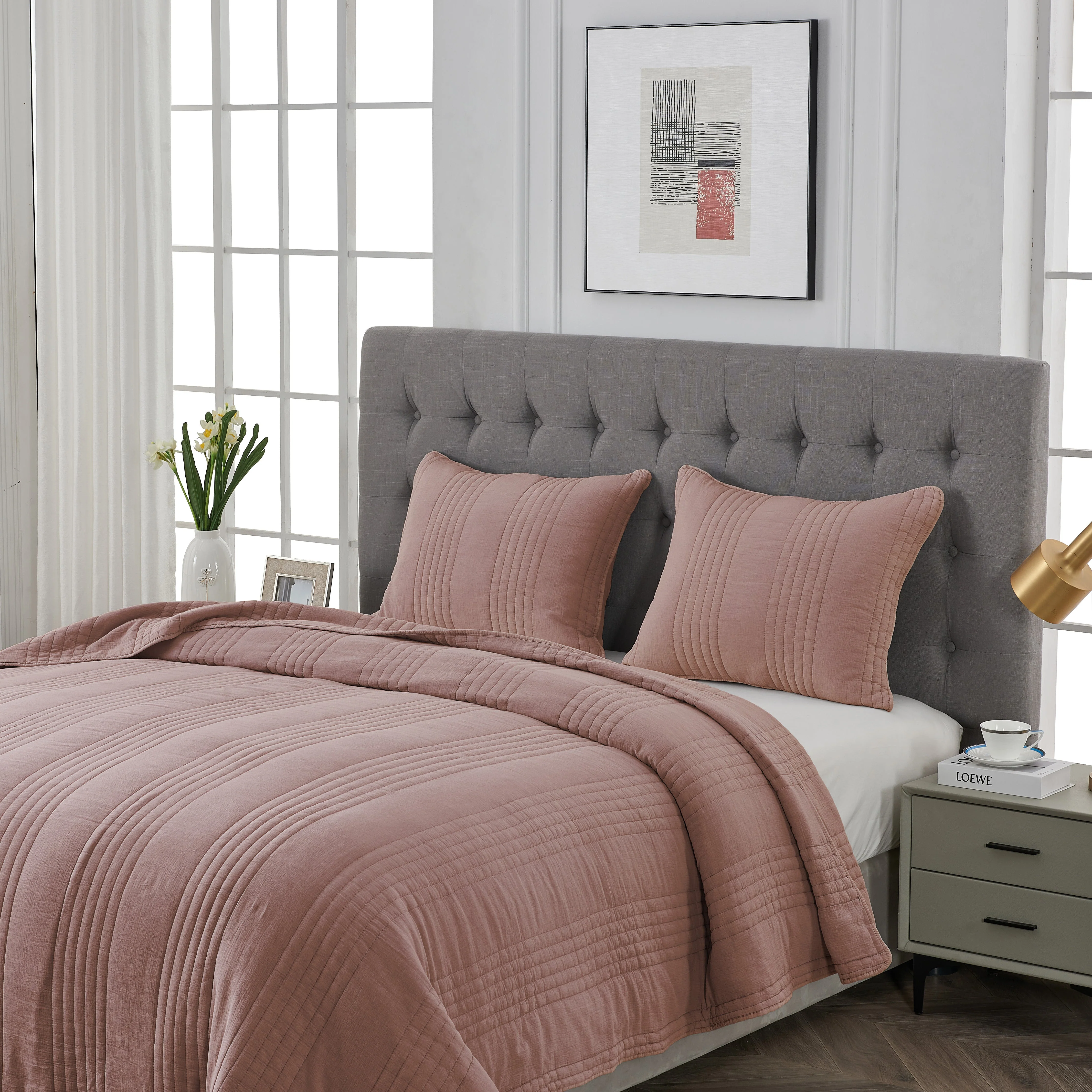 Stonewashed Cotton Quilt Set - Image 13