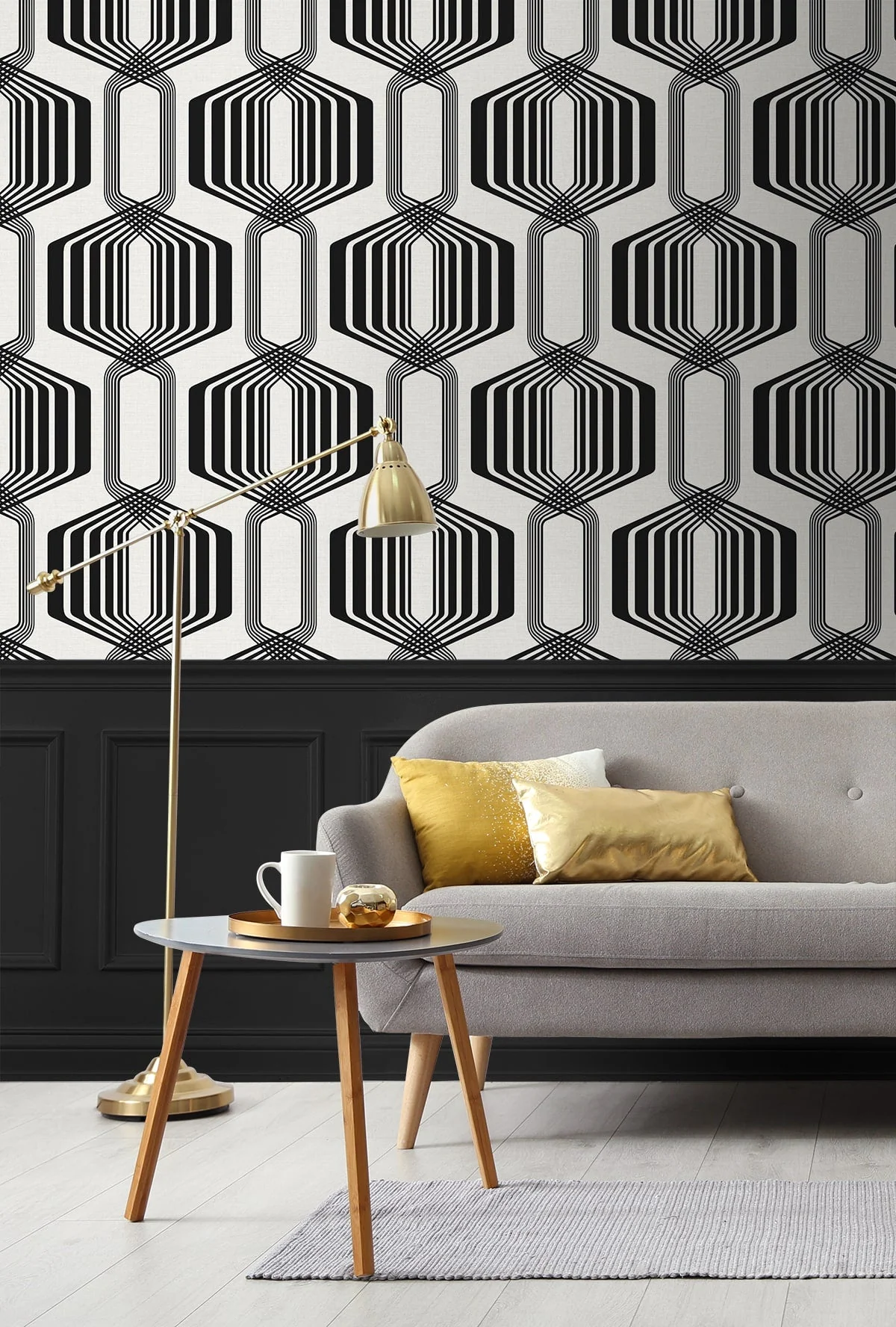 Striped Geo Peel and Stick Removable Wallpaper - Image 4