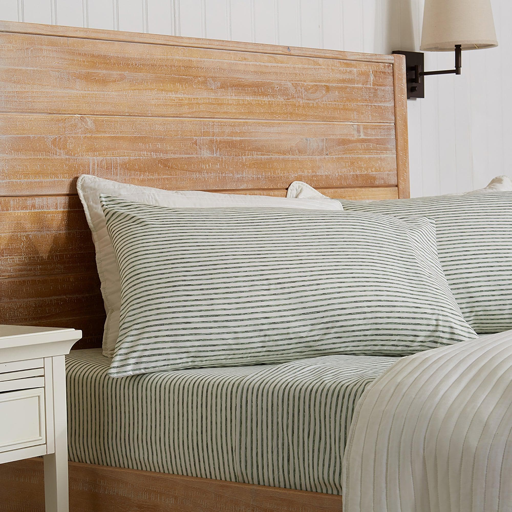 Striped Microfiber Sheet Set - Evette Collection - Image 19