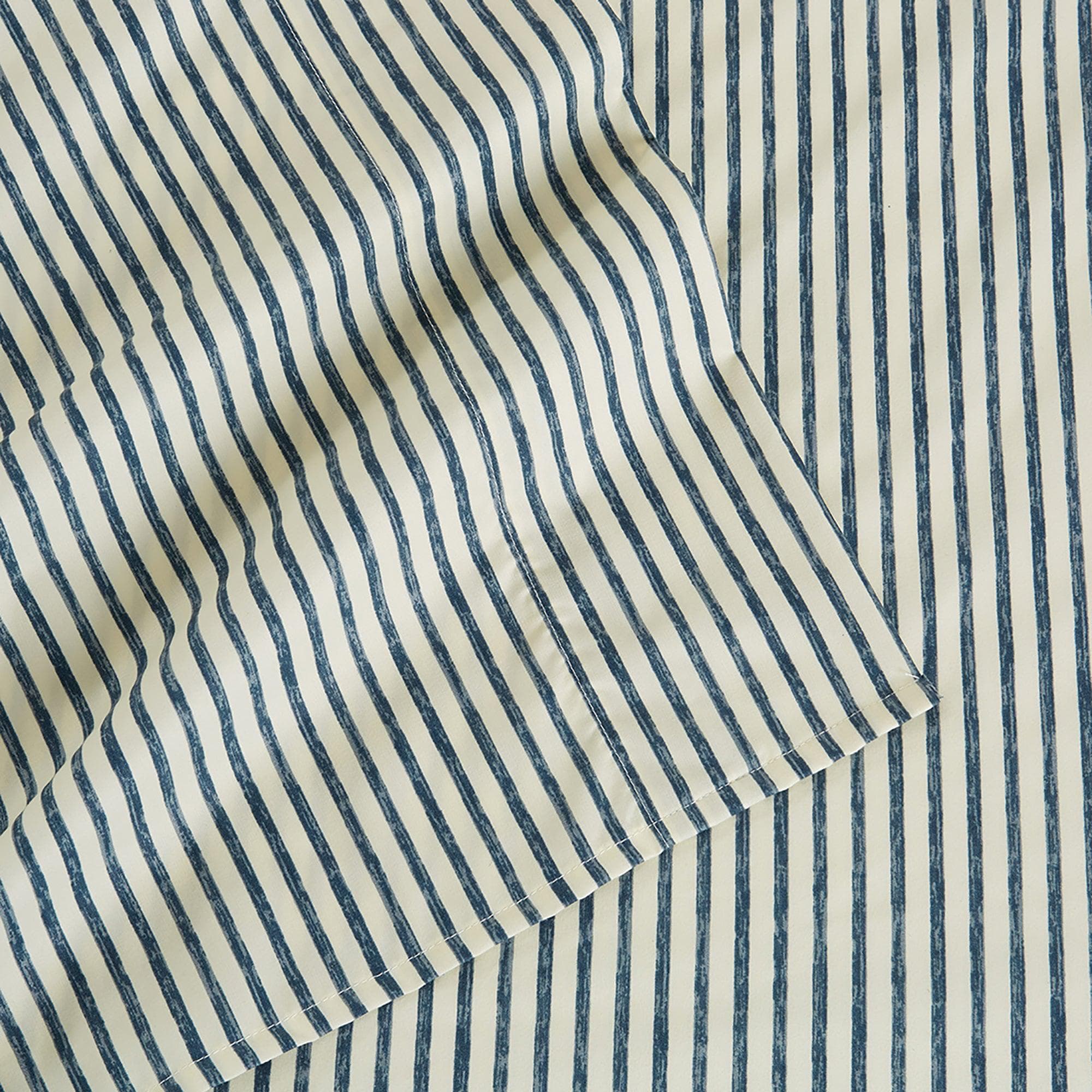 Striped Microfiber Sheet Set - Evette Collection - Image 8