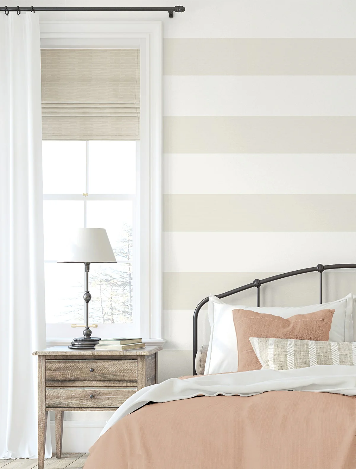 Summer House Dylan Striped Stringcloth Unpasted Wallpaper - Image 20