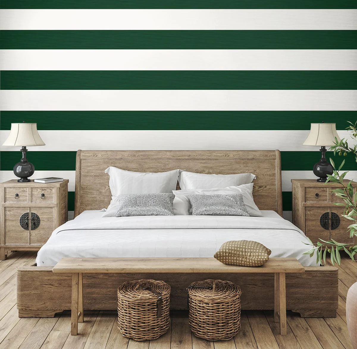 Summer House Dylan Striped Stringcloth Unpasted Wallpaper - Image 8
