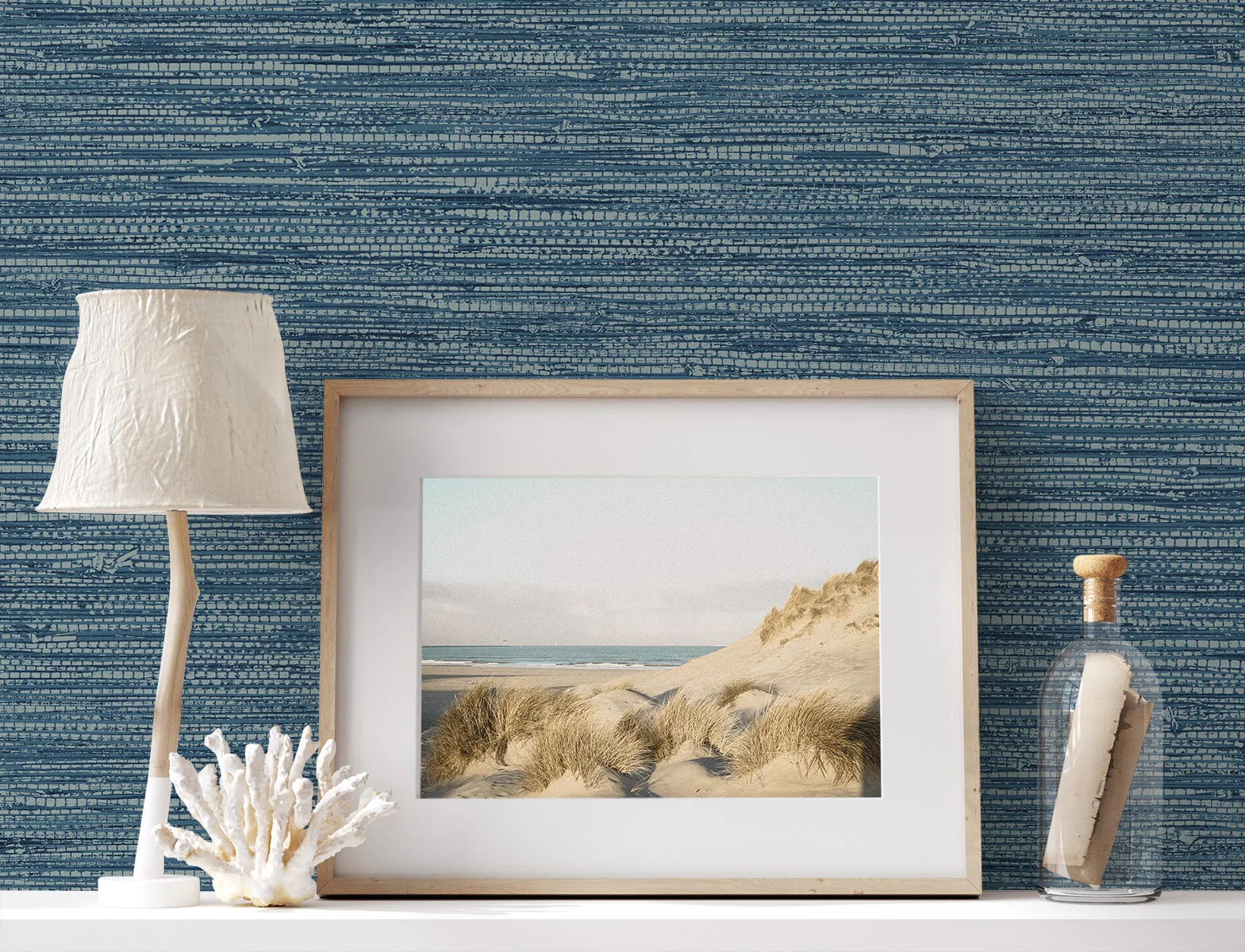 Summer House Isla Faux Jute Embossed Vinyl Unpasted Wallpaper - Image 3