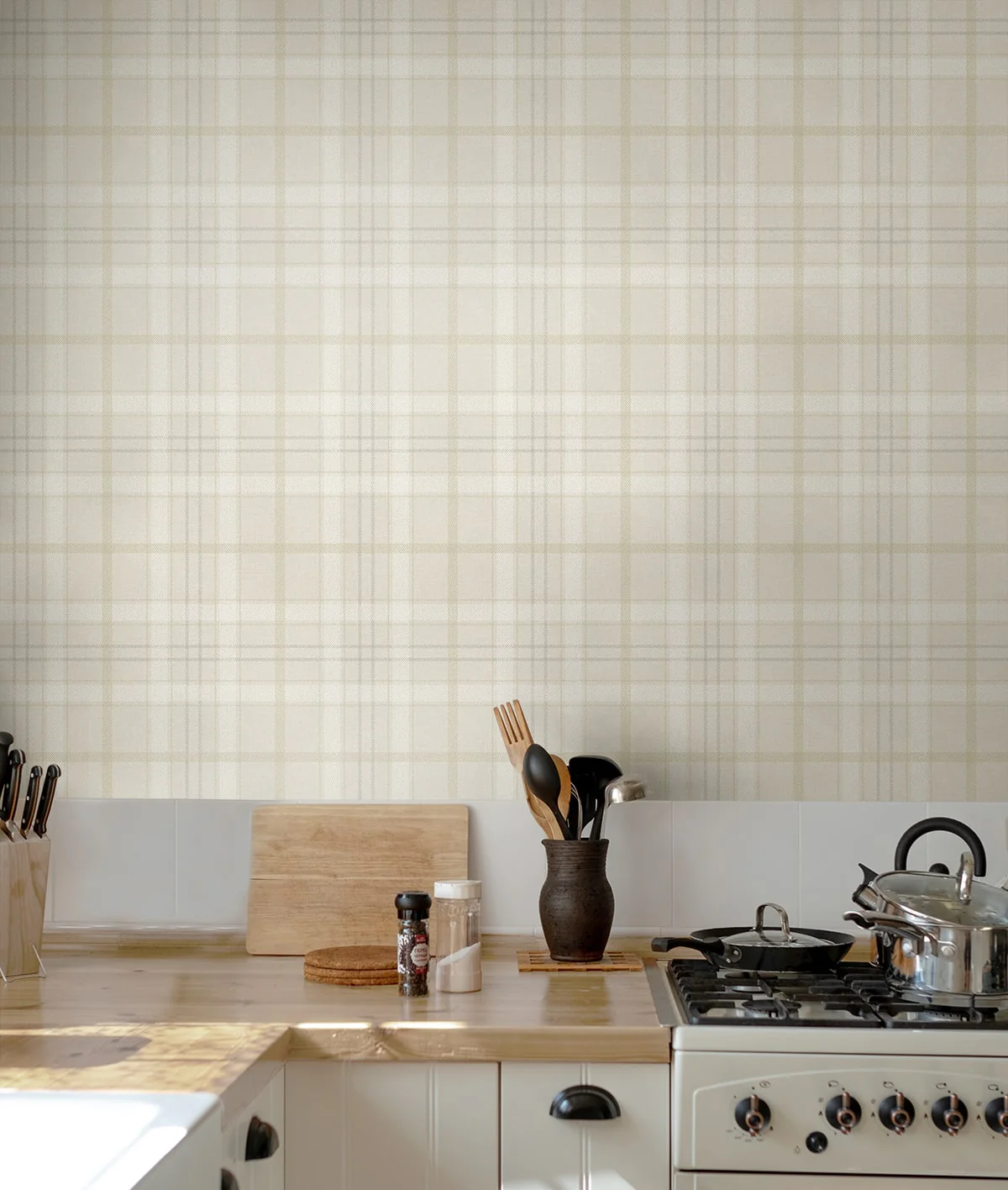 Tailor Plaid Premium Peel and Stick Removable Wallpaper - Image 21