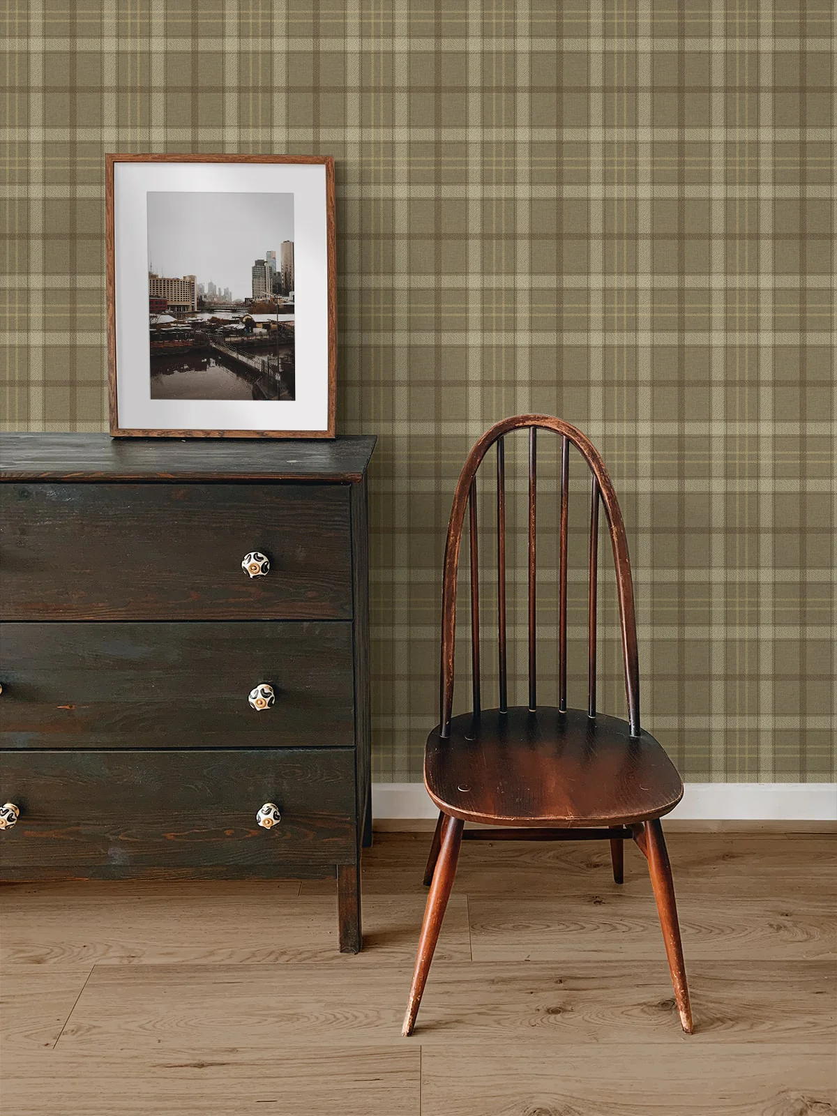 Tailor Plaid Premium Peel and Stick Removable Wallpaper - Image 36