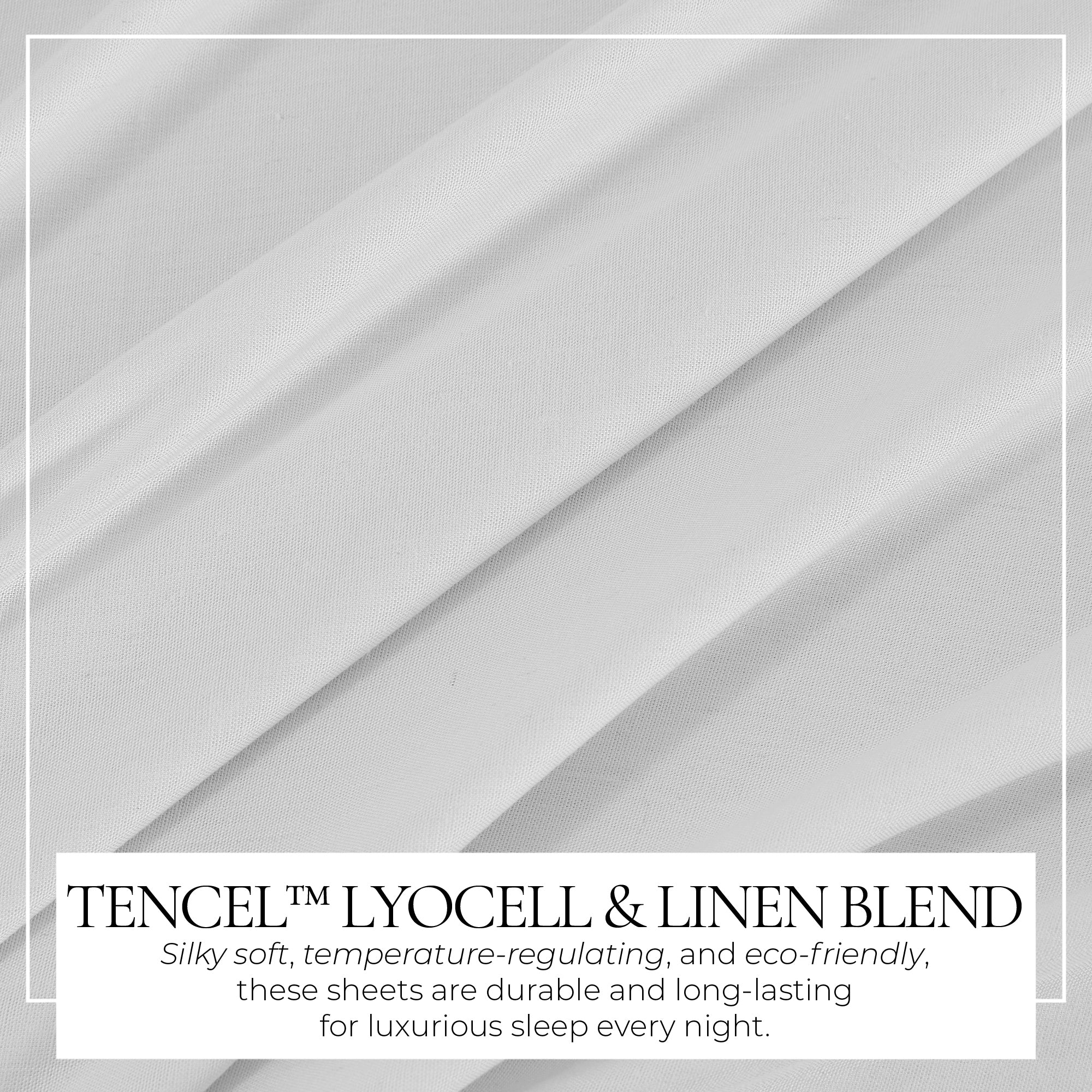 TENCEL™ Lyocell & Linen Blend Sheet Set - Magdalena Collection - Image 2