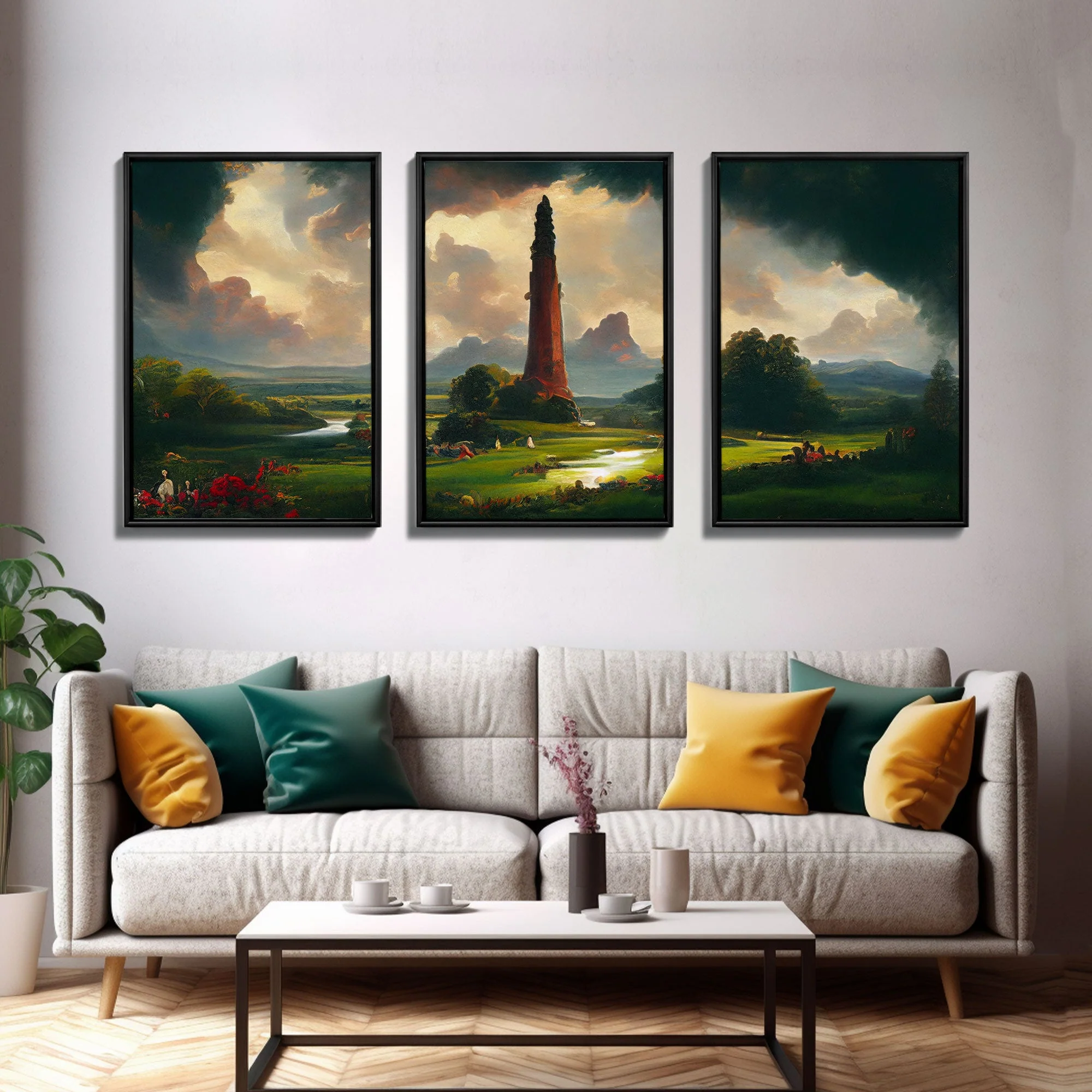 The Dark Tower, 3 Piece Panoramic Art, Ready To Hang Canvas Print - Image 11