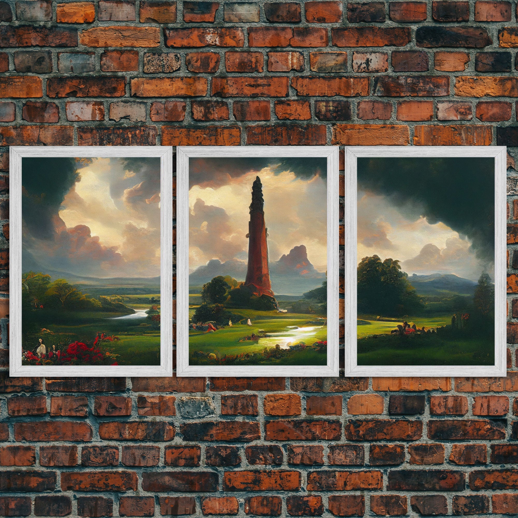 The Dark Tower, 3 Piece Panoramic Art, Ready To Hang Canvas Print - Image 2