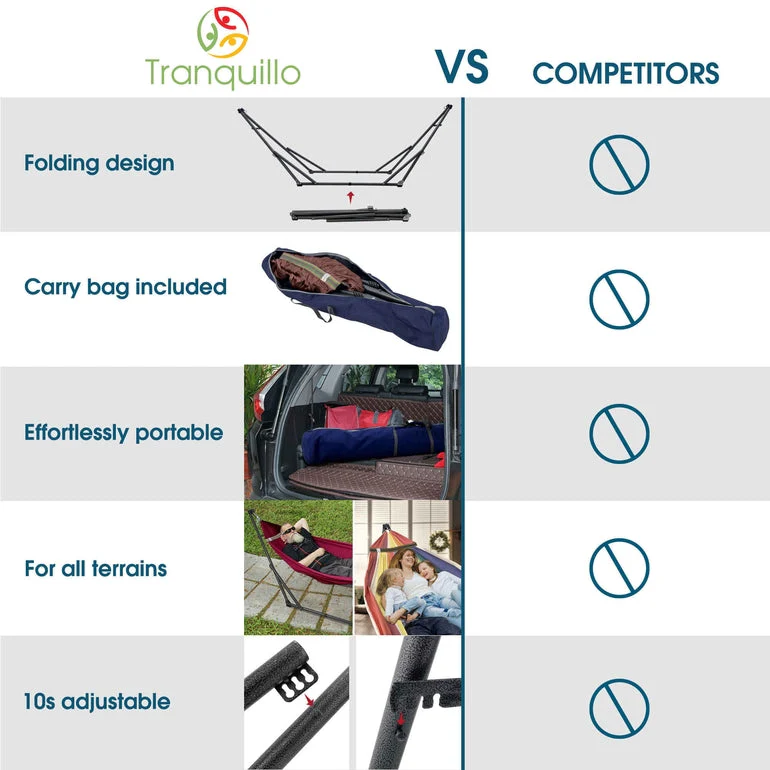 Tranquillo Original Collapsible Hammock with Stand - Image 14