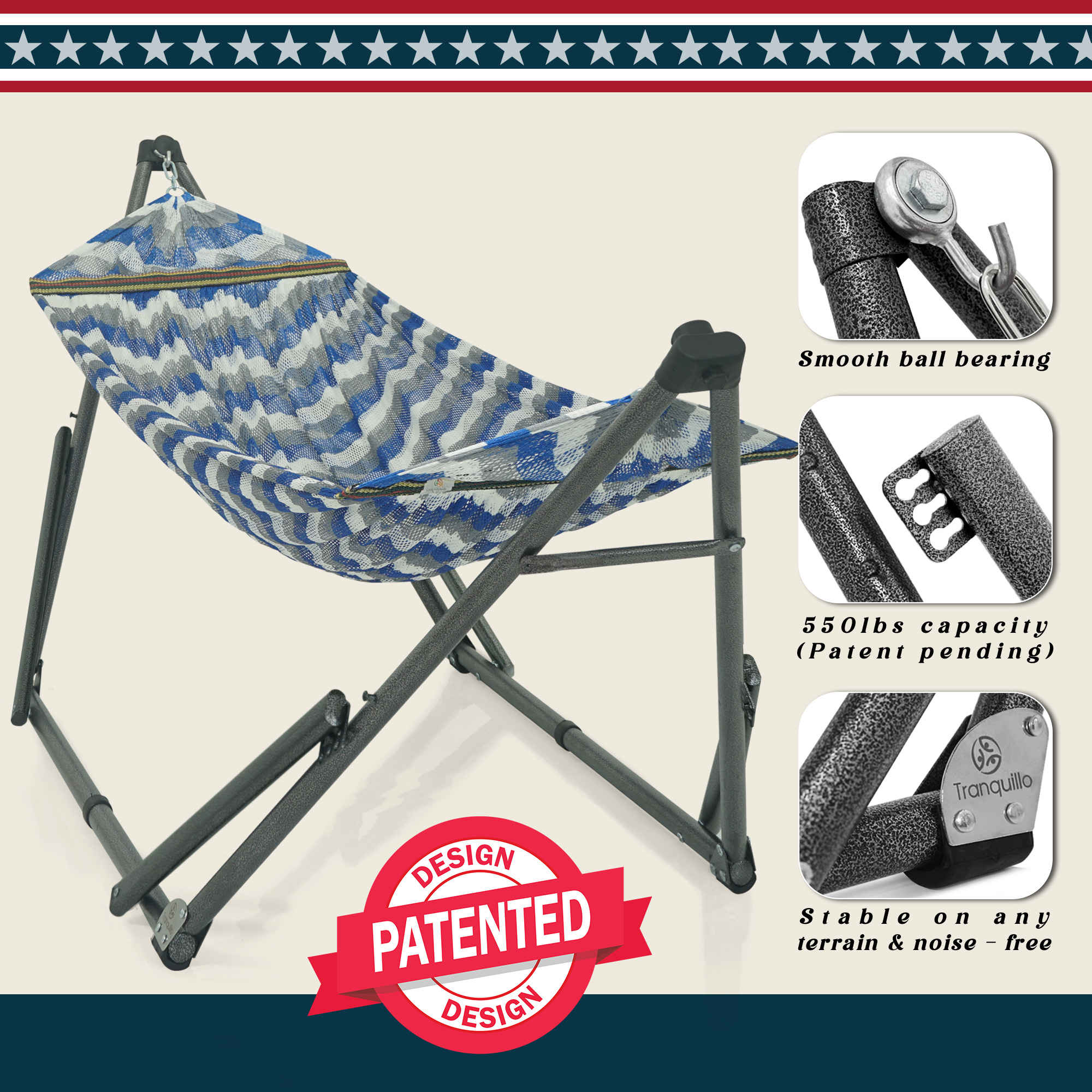 Tranquillo Uniki Collapsible Hammock Stand - Image 33