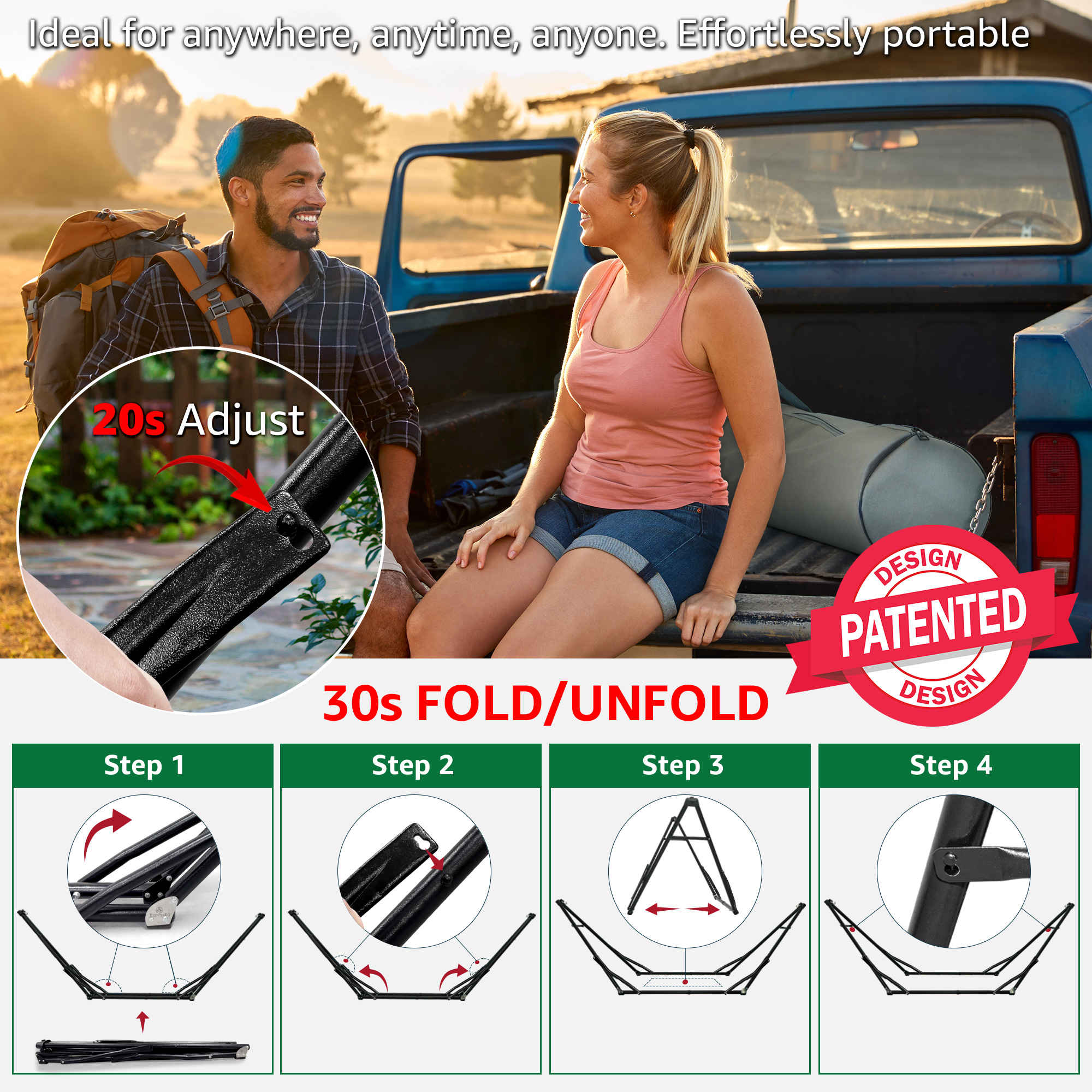 Tranquillo Unity Canvas Hammock Stand - Image 13