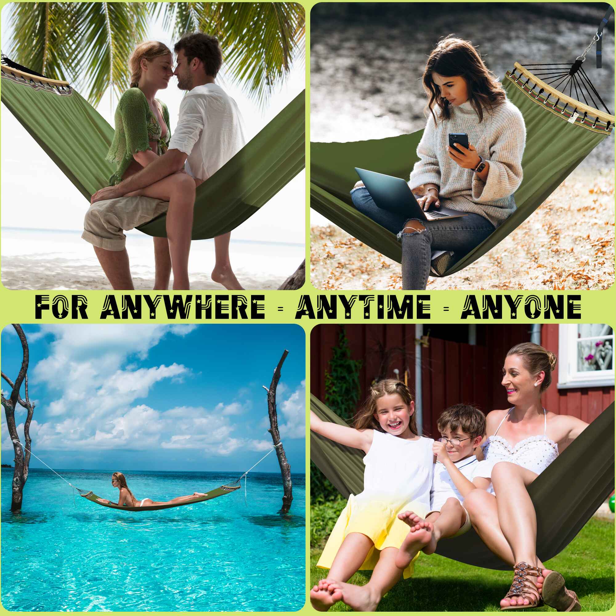 Tranquillo Universal Canvas Double Hammock - Image 12
