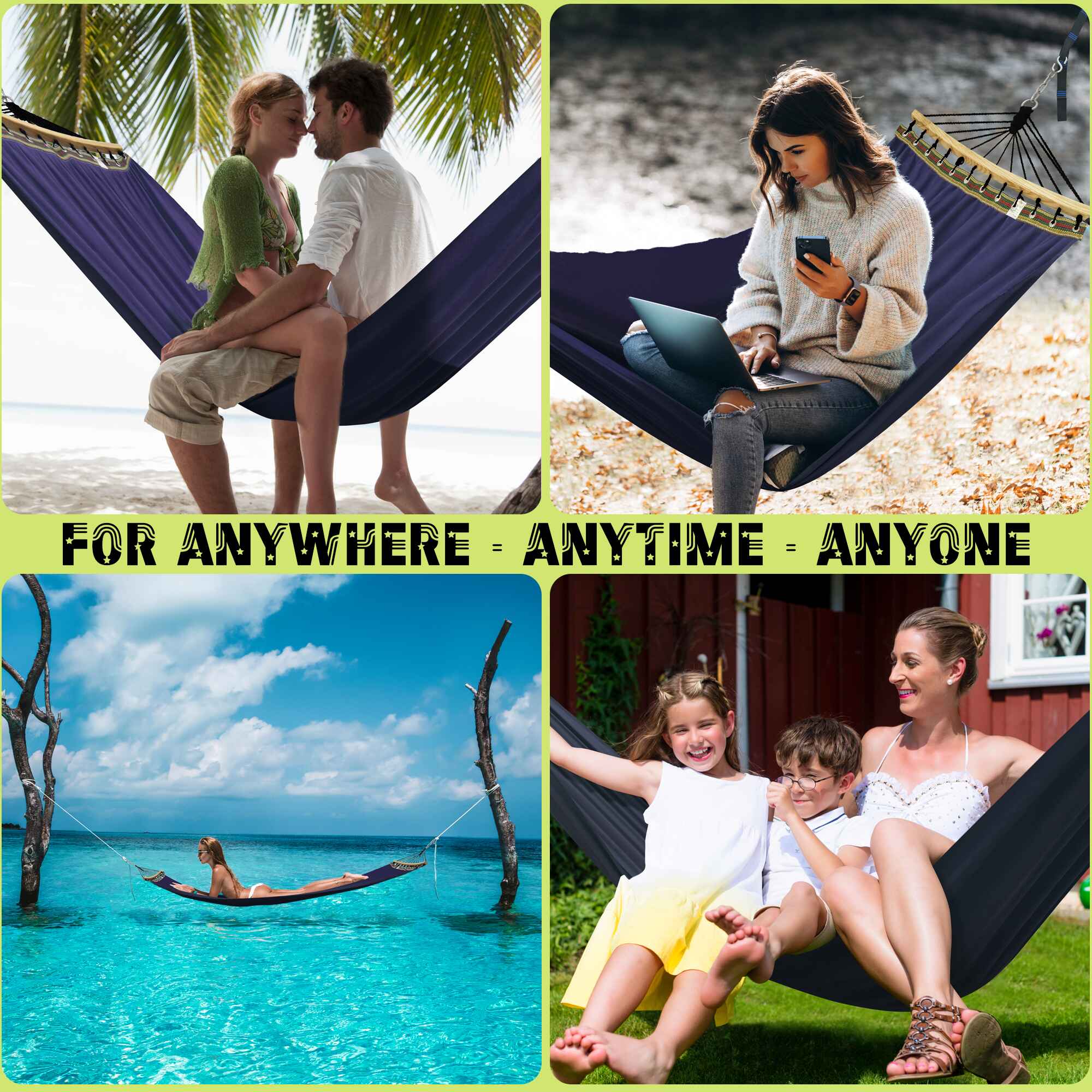 Tranquillo Universal Canvas Double Hammock - Image 19