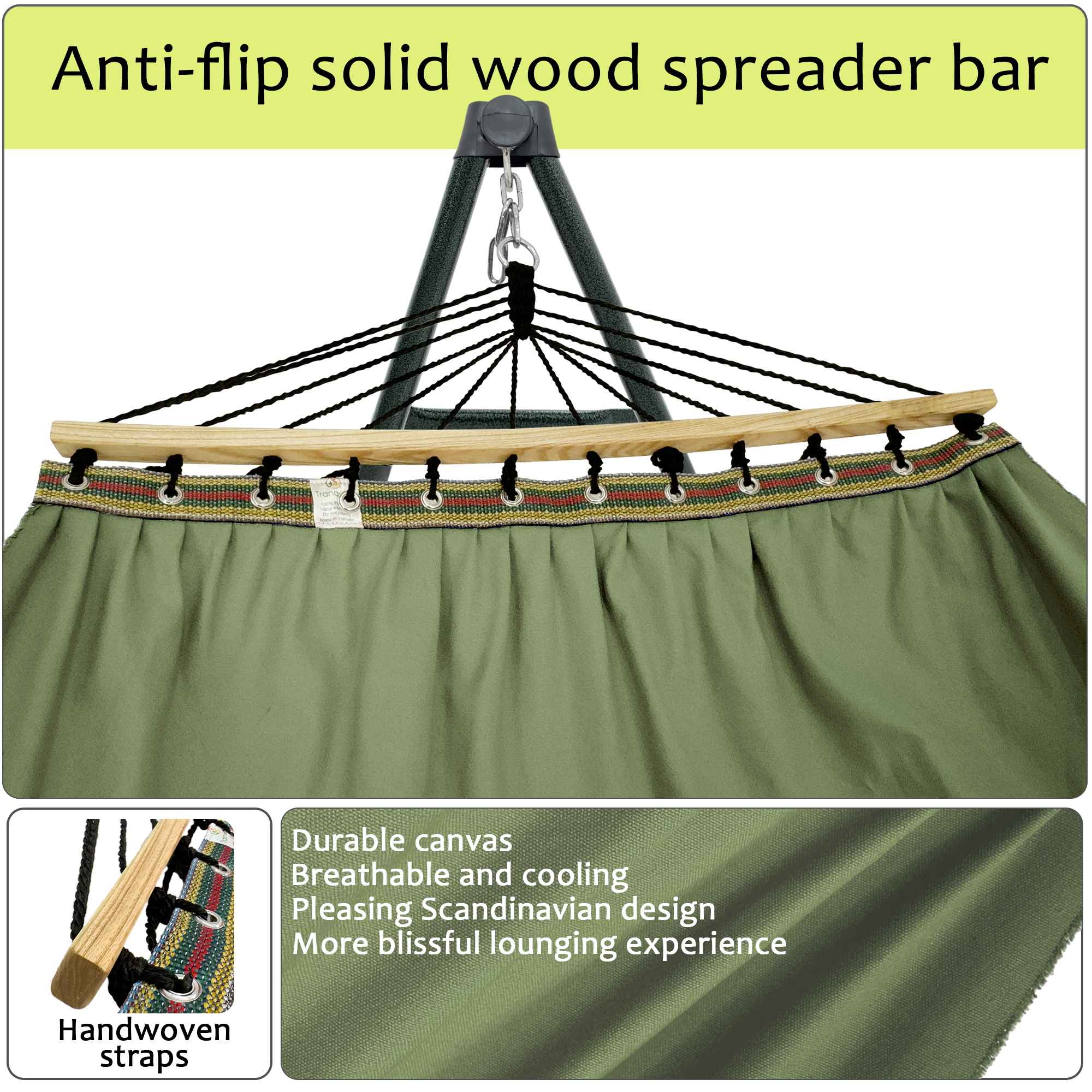Tranquillo Universal Canvas Hammock - Medium Size - Image 2
