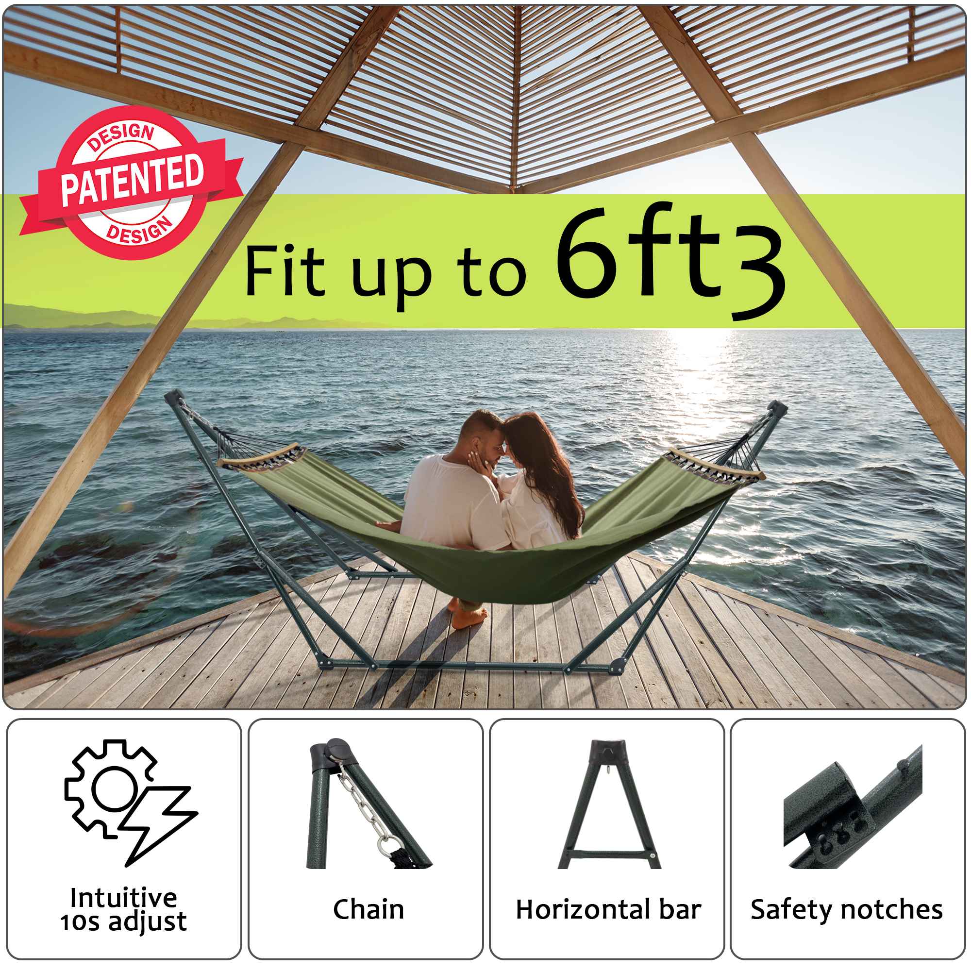 Tranquillo Universal Canvas Hammock - Medium Size - Image 3