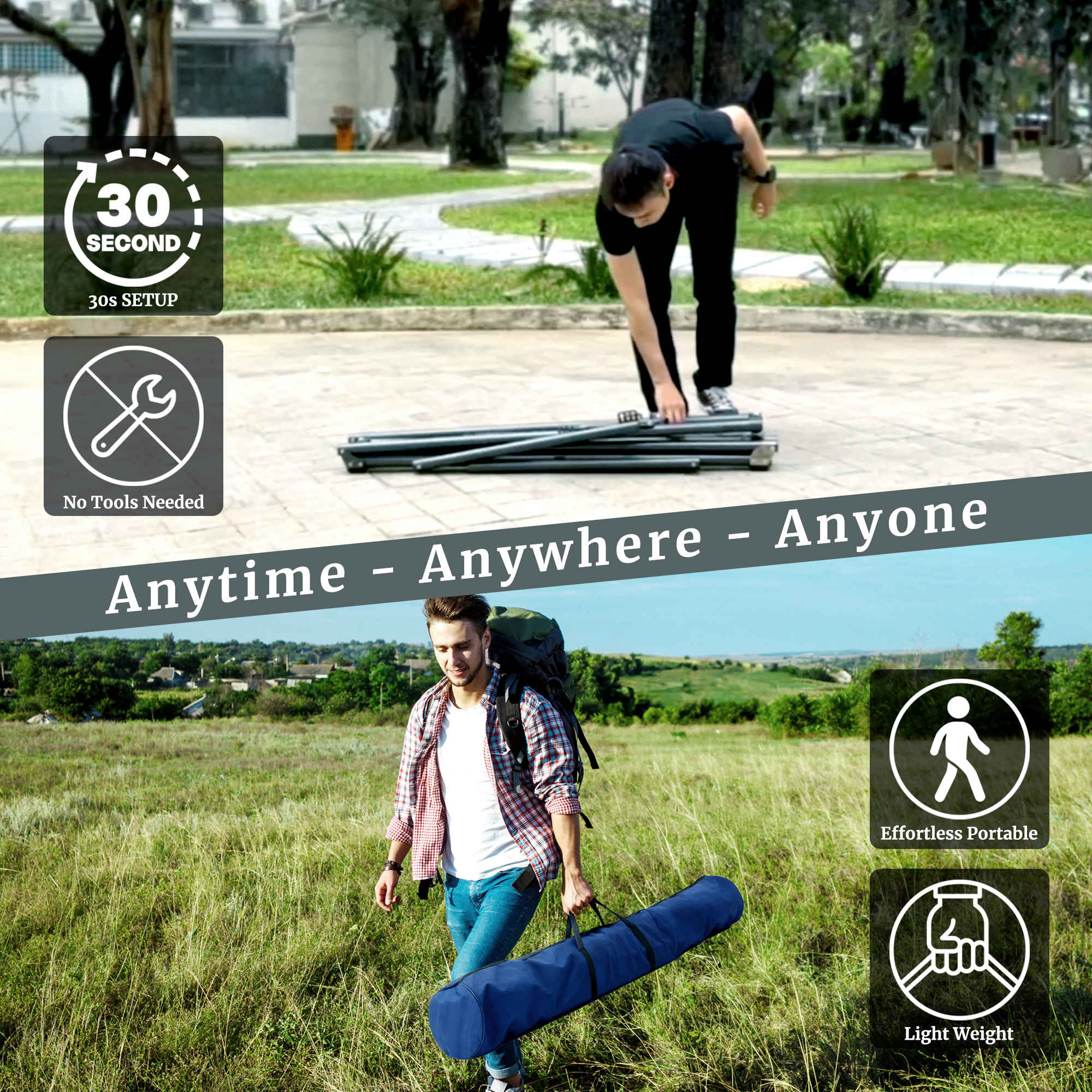Tranquillo Universal Hammock with Medium Size Stands - Image 33