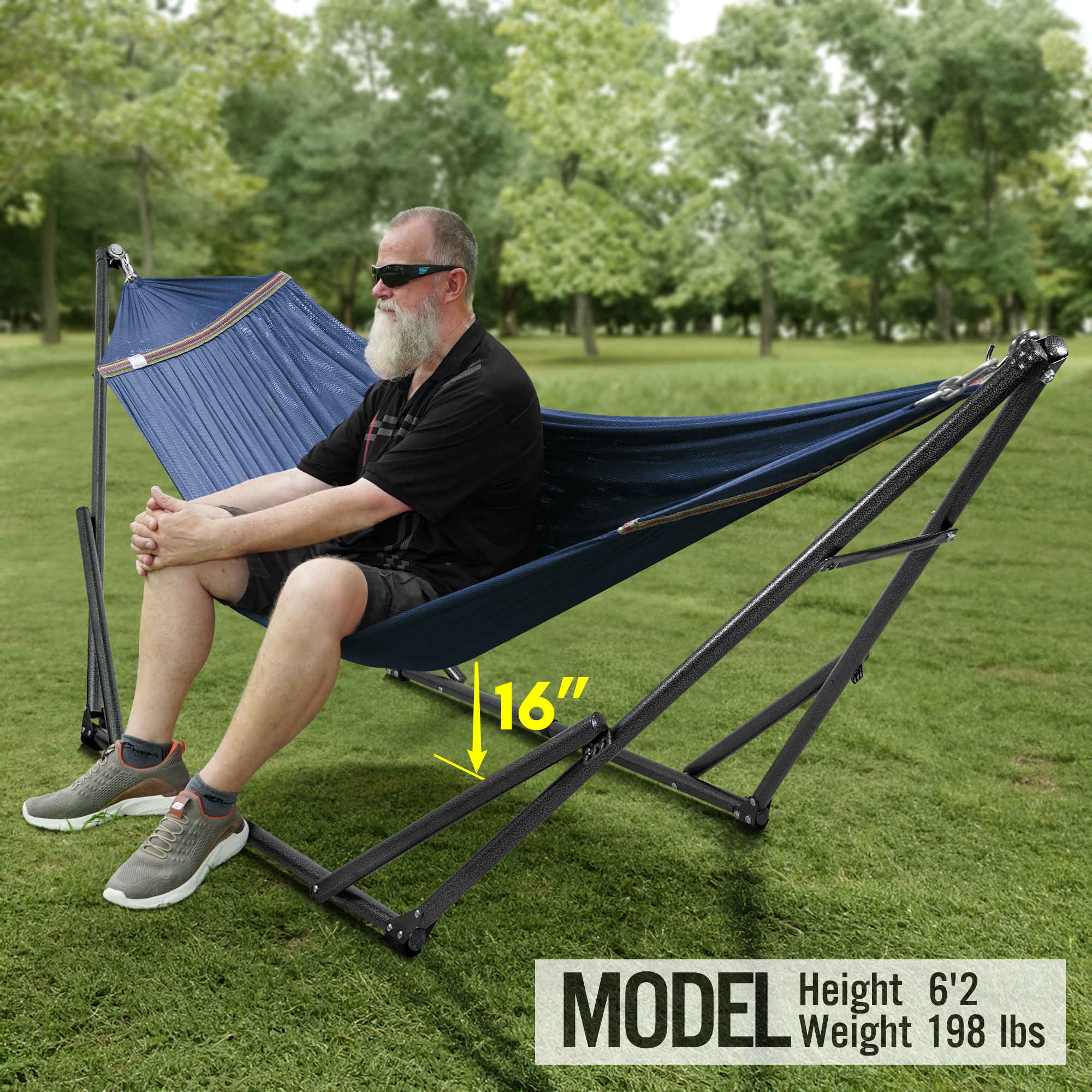 Tranquillo Universal Hammock with Medium Size Stands - Image 58